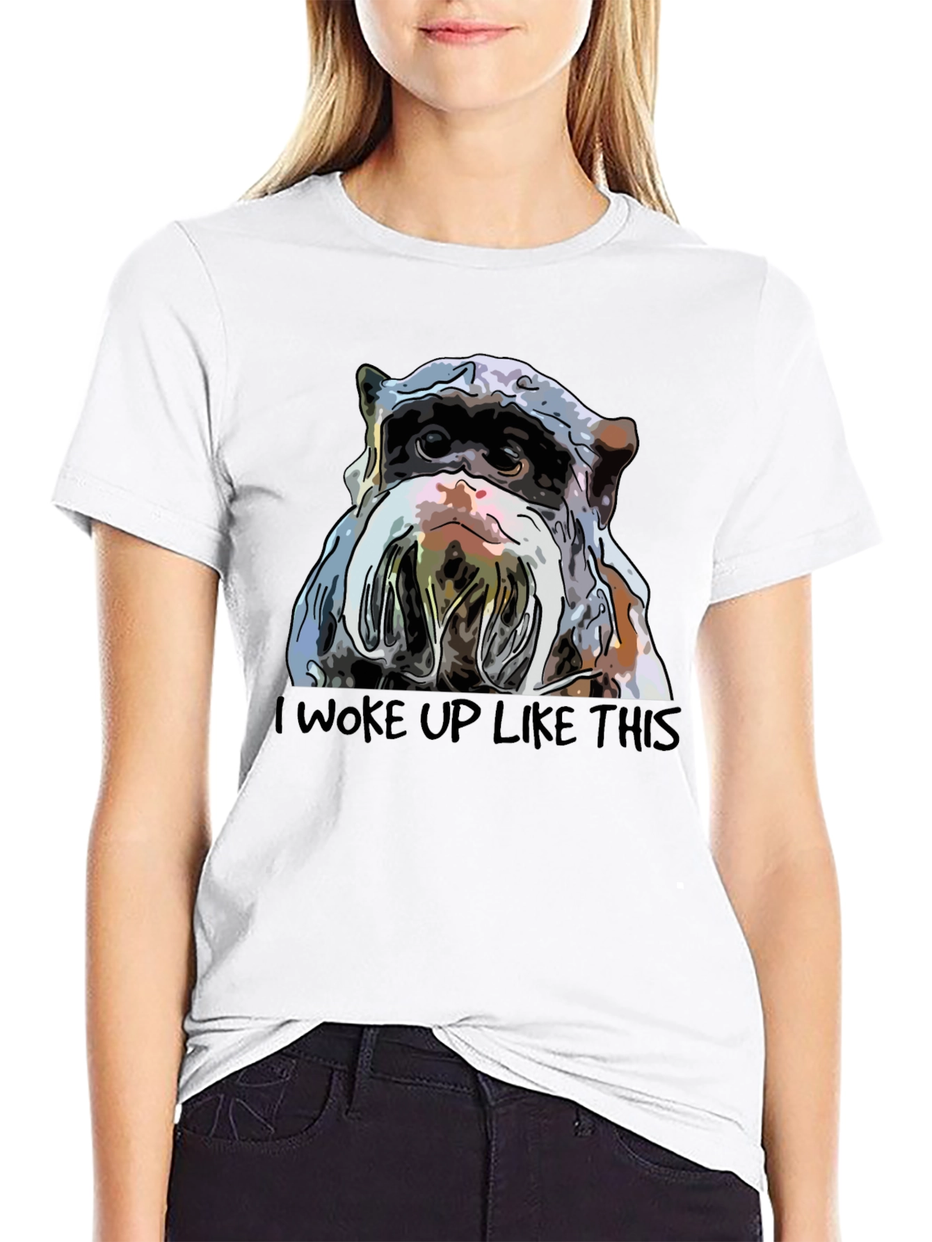 I Woke Up Like This Bulldog T-Shirt - Black