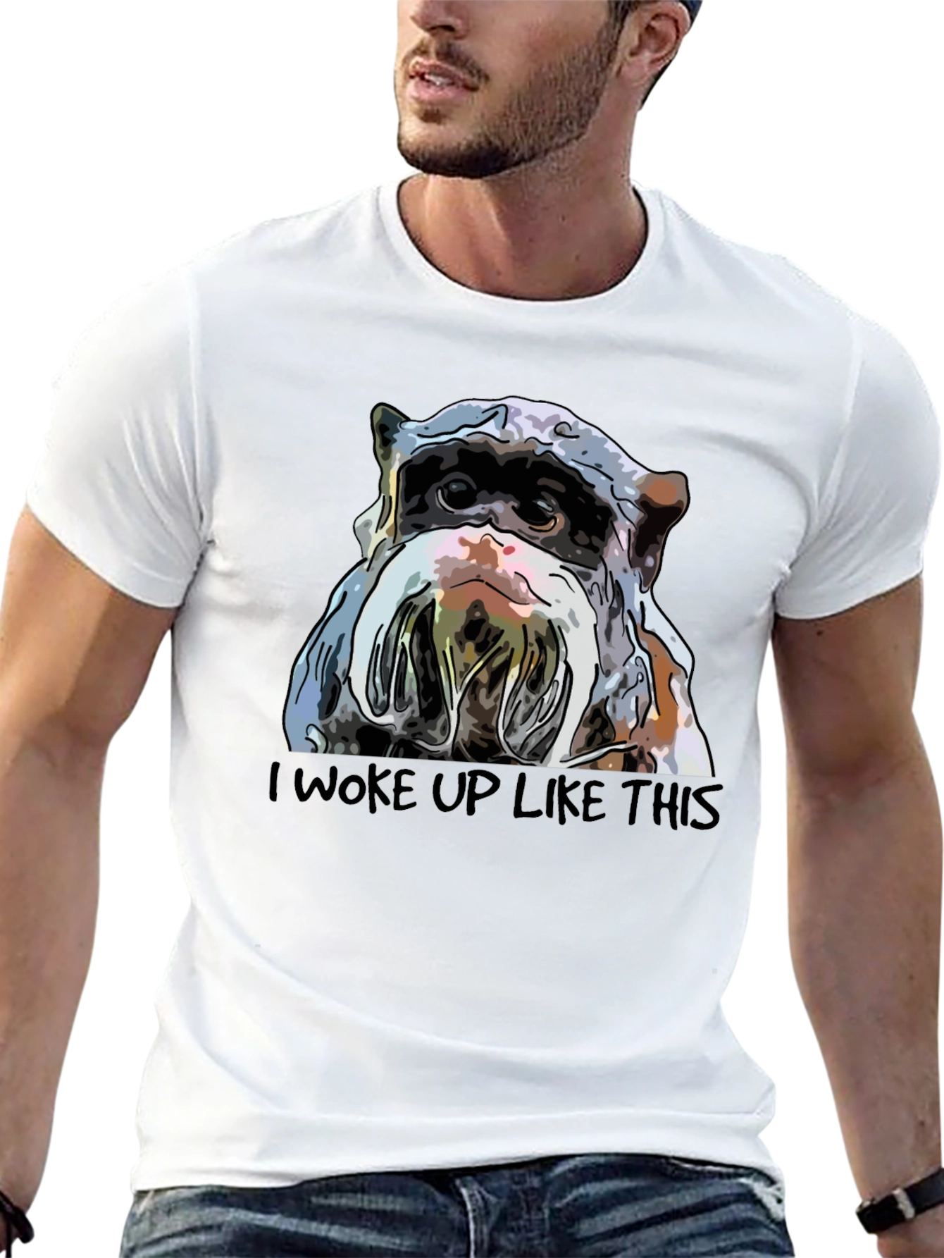 I Woke Up Like This Bulldog T-Shirt - Black