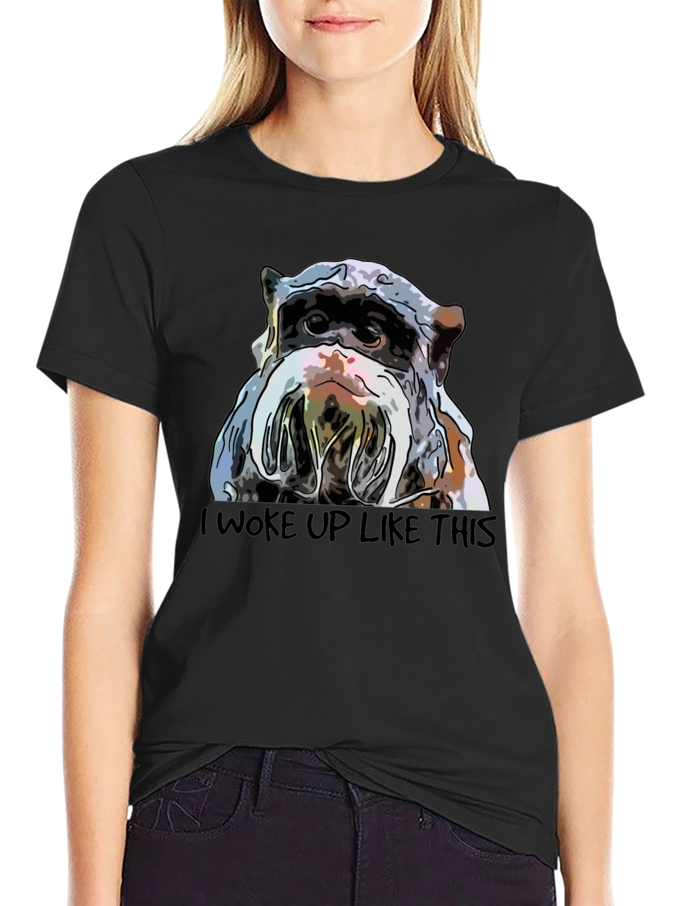 I Woke Up Like This Bulldog T-Shirt - Black
