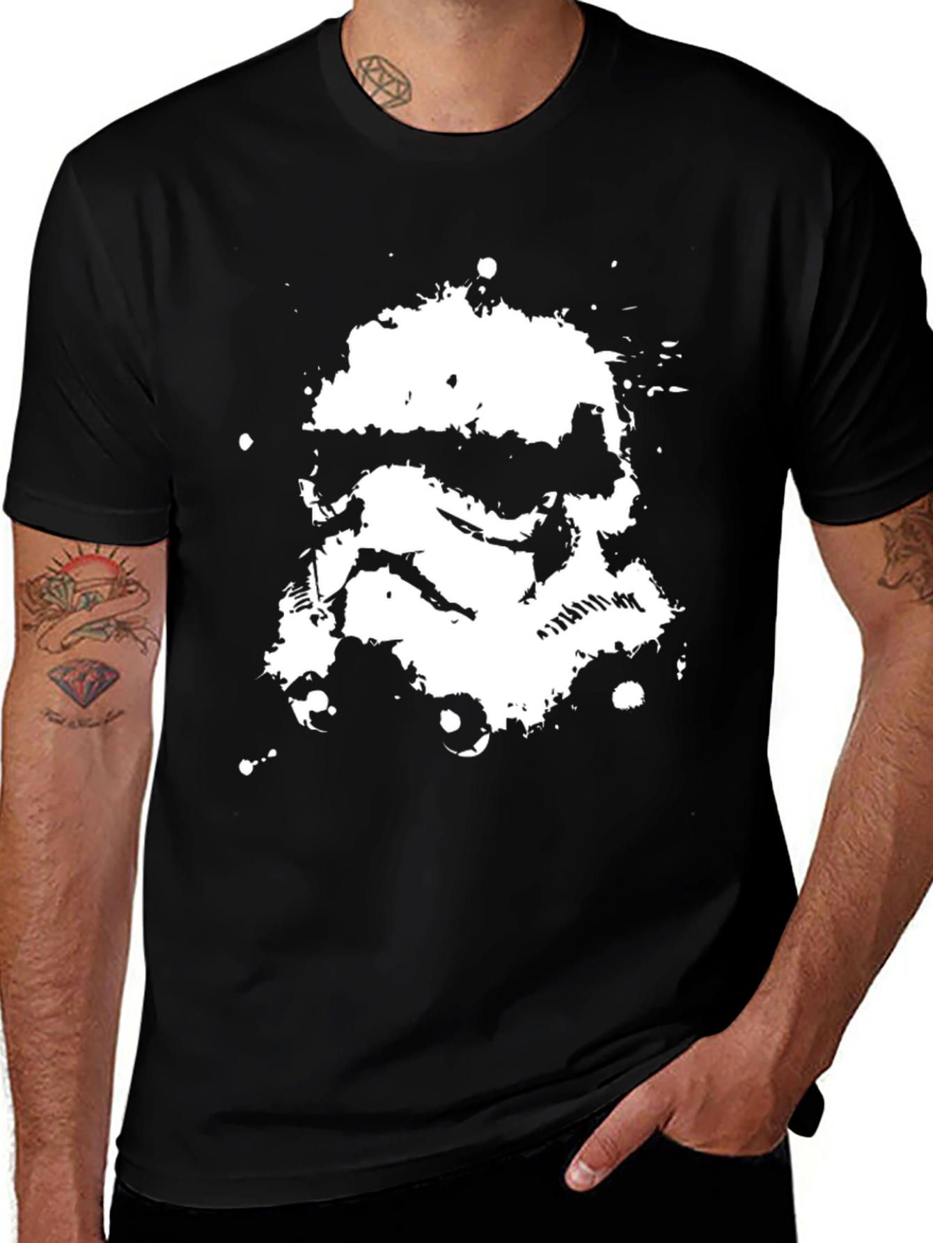 Stormtrooper Ink Splatter T-Shirt - Black