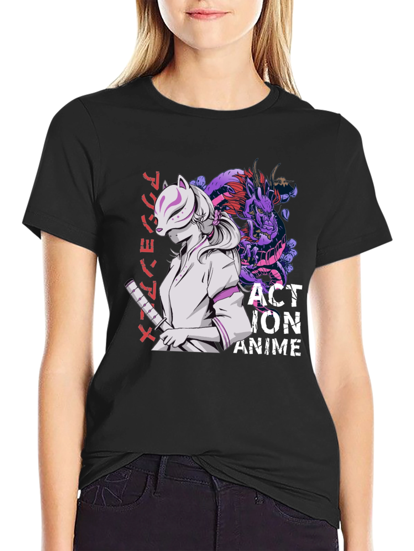 Anime Action Graphic T-Shirt - Stylish Cotton Tee