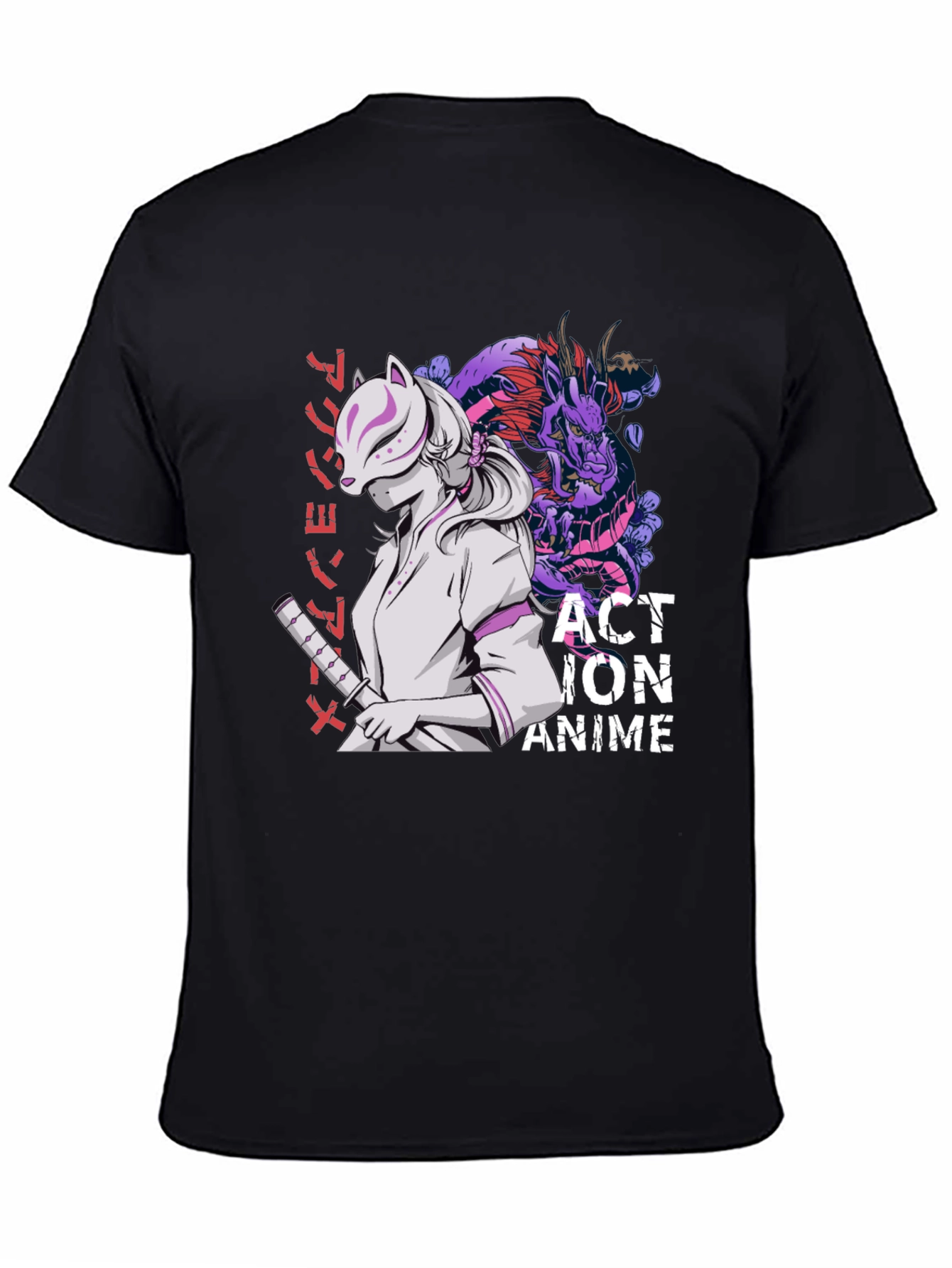 Anime Action Graphic T-Shirt - Stylish Cotton Tee