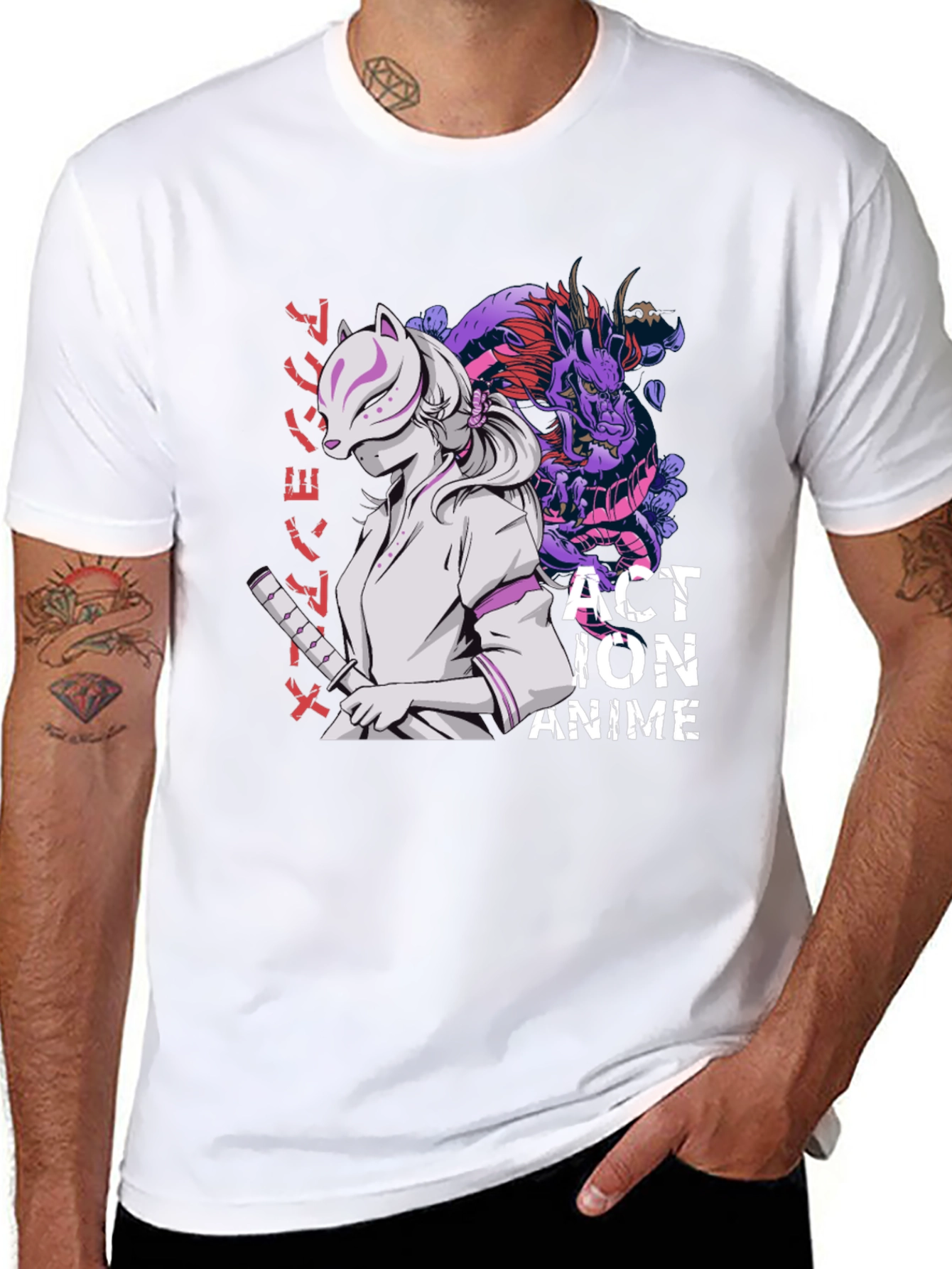 Anime Action Graphic T-Shirt - Stylish Cotton Tee