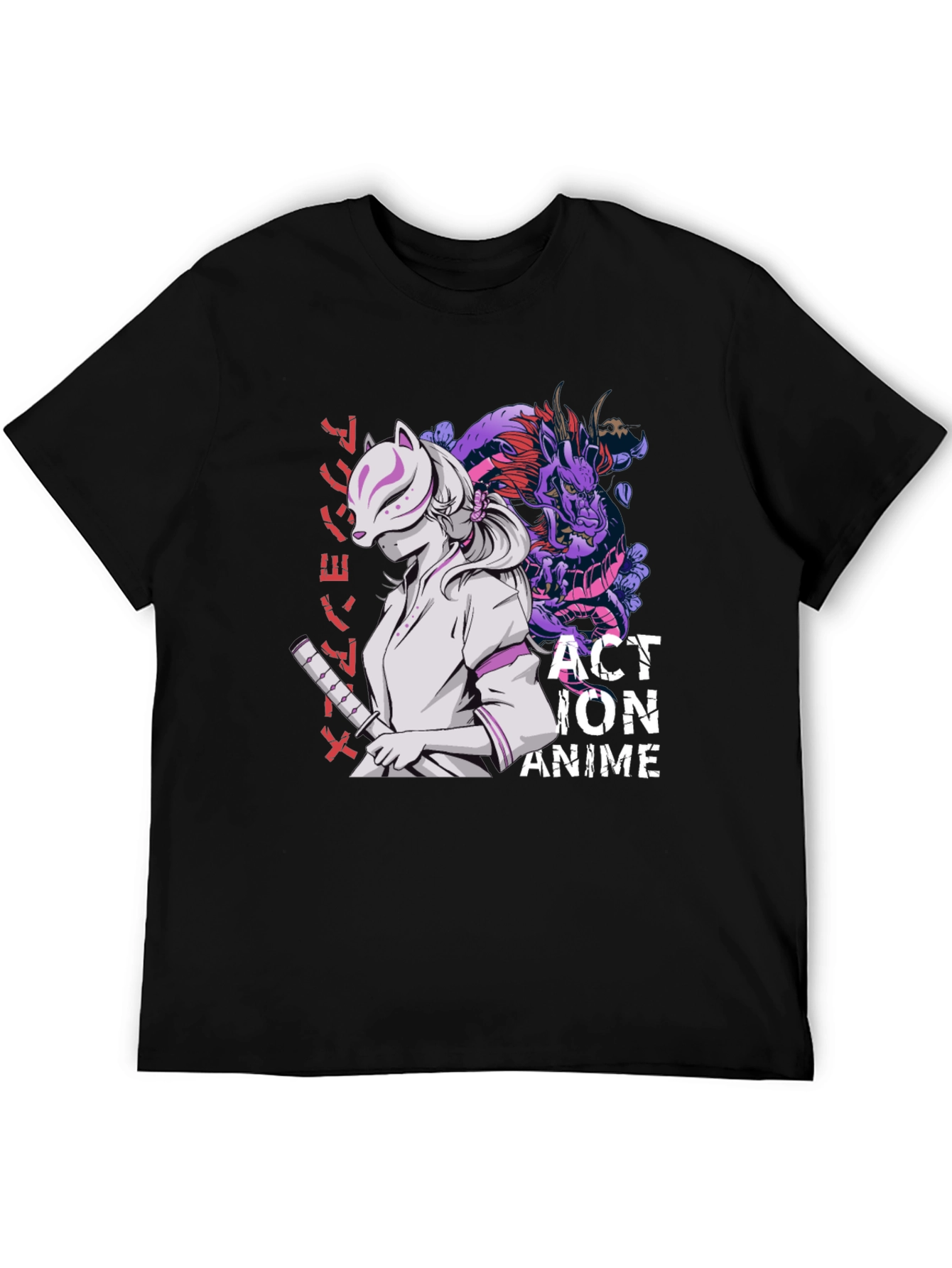 Anime Action Graphic T-Shirt - Stylish Cotton Tee