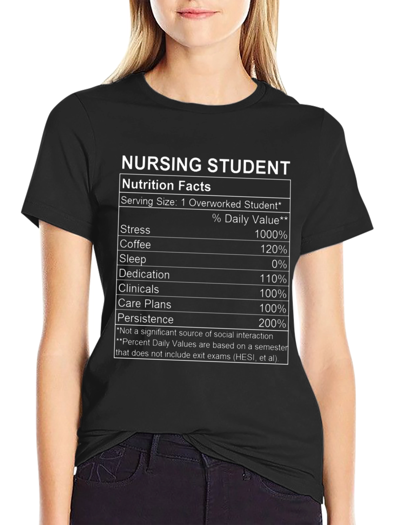Nursing Student Nutrition Facts T-Shirt