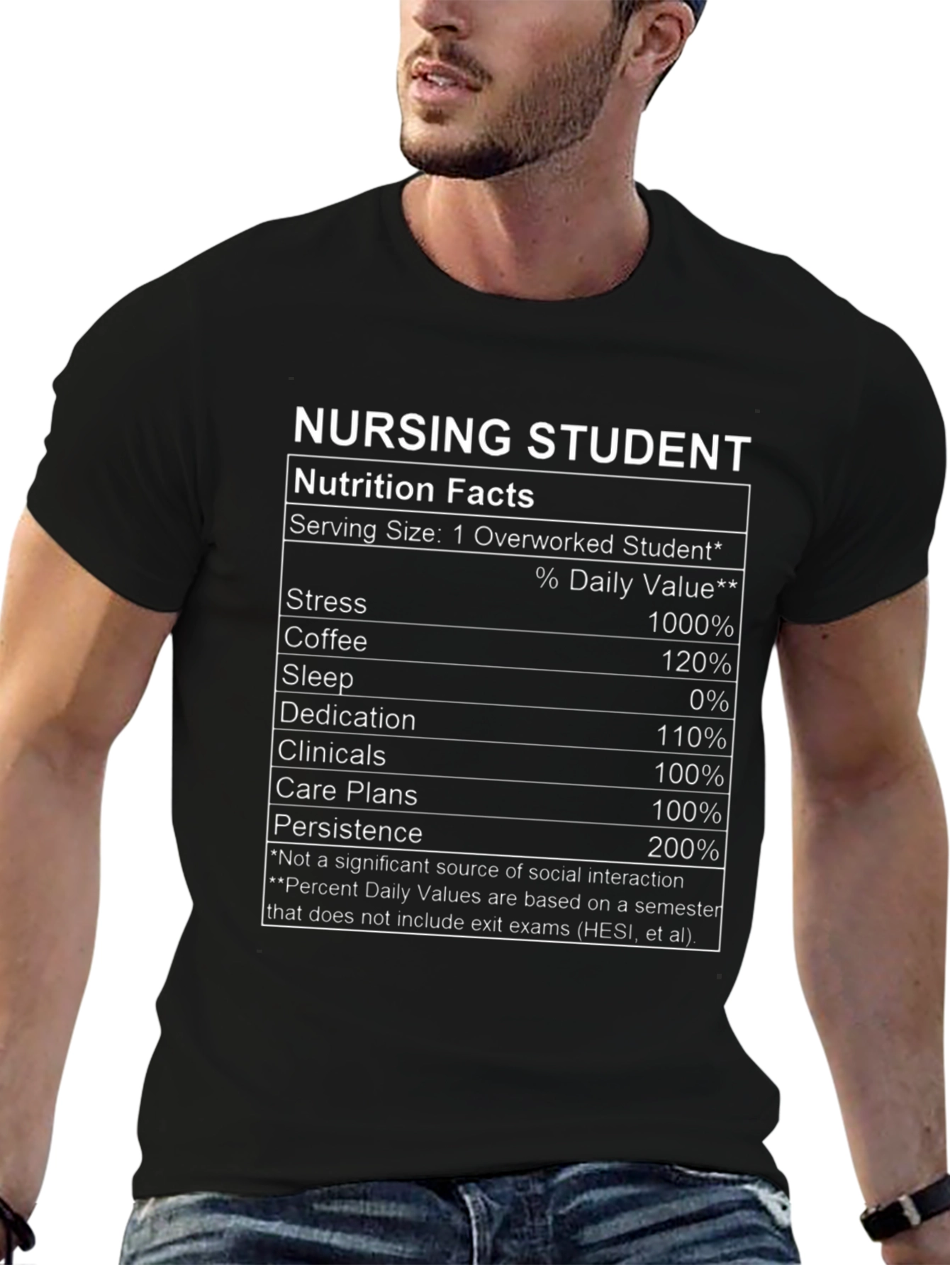 Nursing Student Nutrition Facts T-Shirt