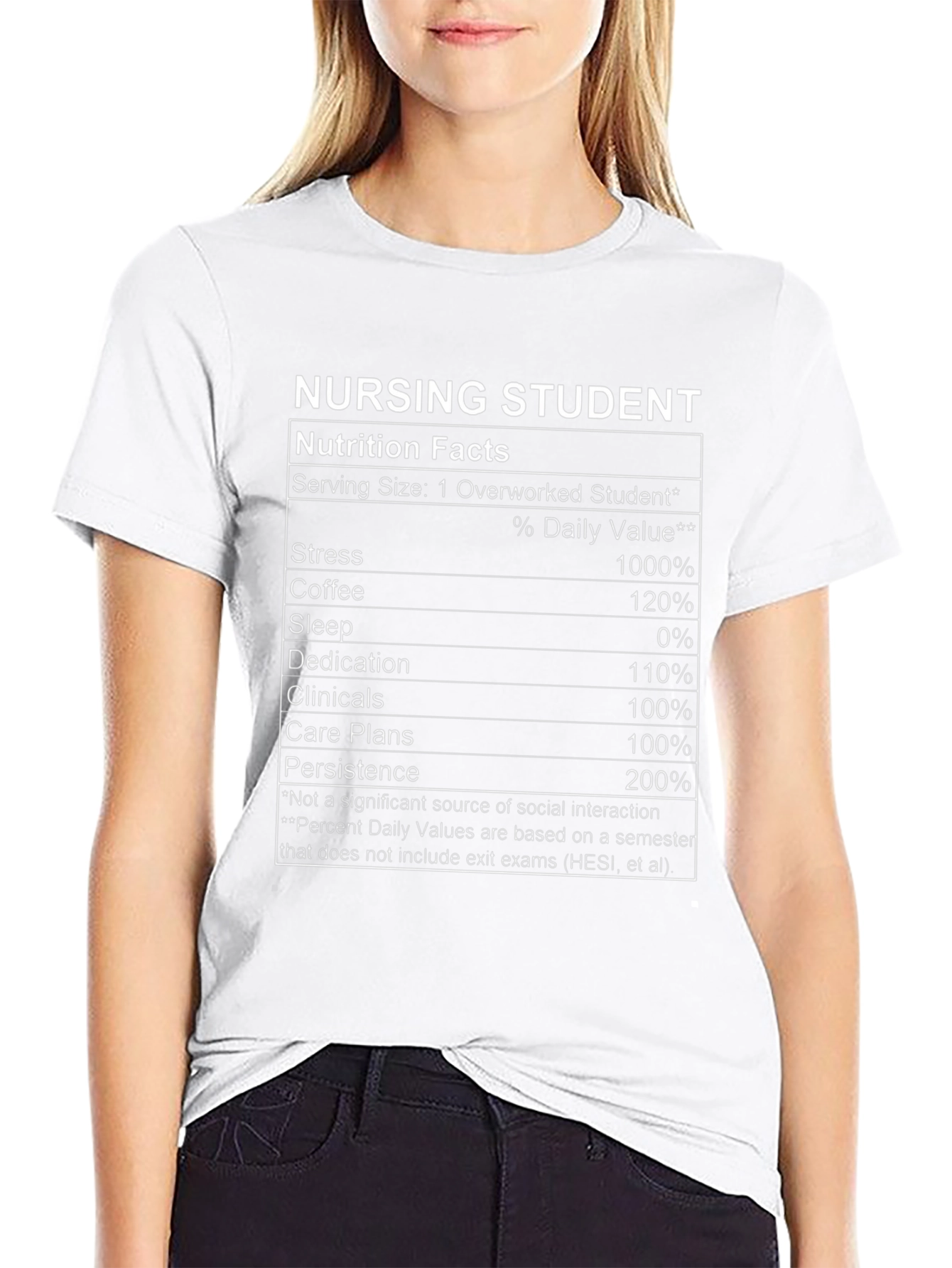 Nursing Student Nutrition Facts T-Shirt