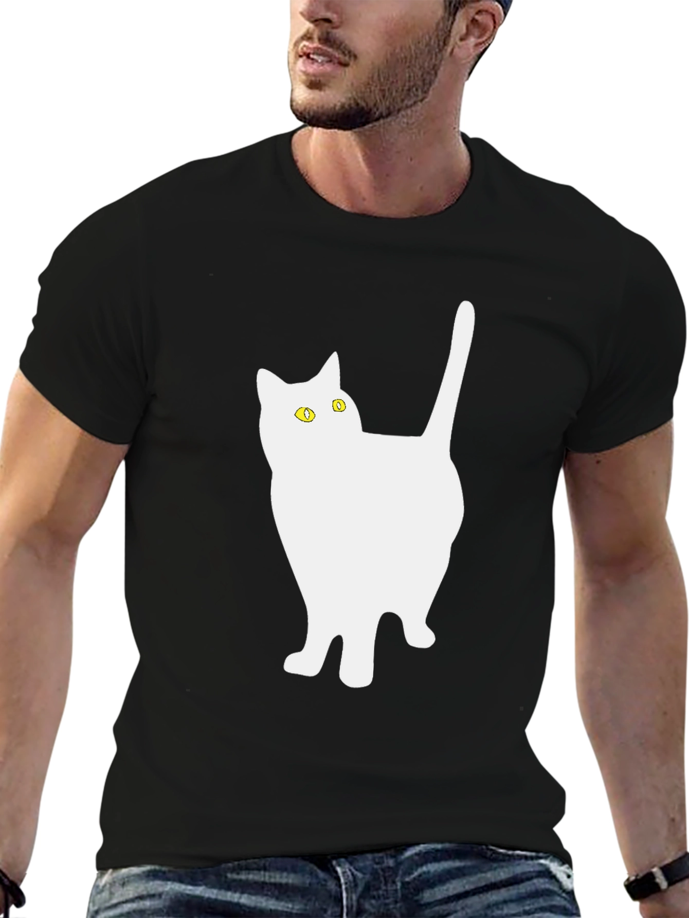 Black Cat T-Shirt - Unique Graphic Tee