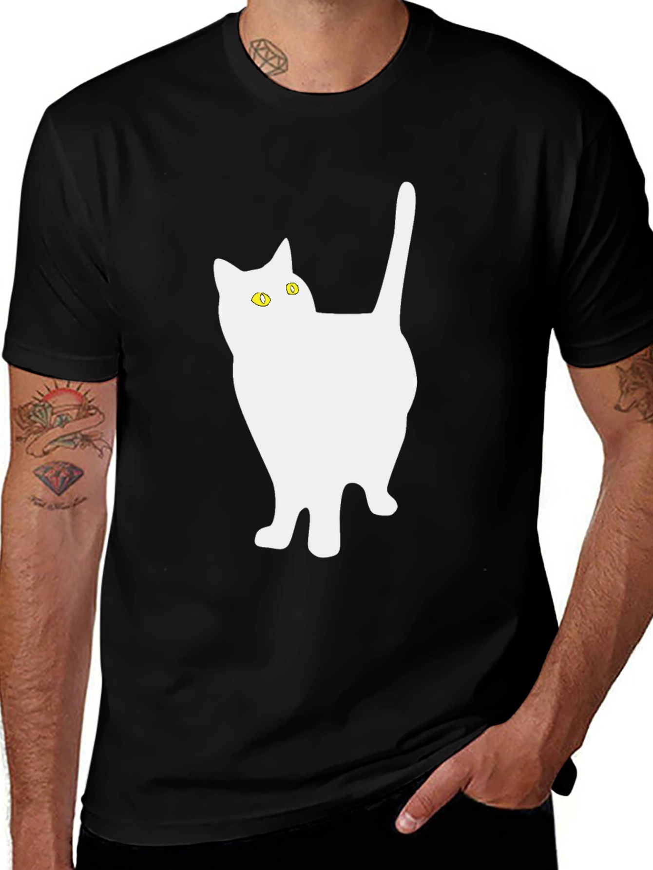 Black Cat T-Shirt - Unique Graphic Tee