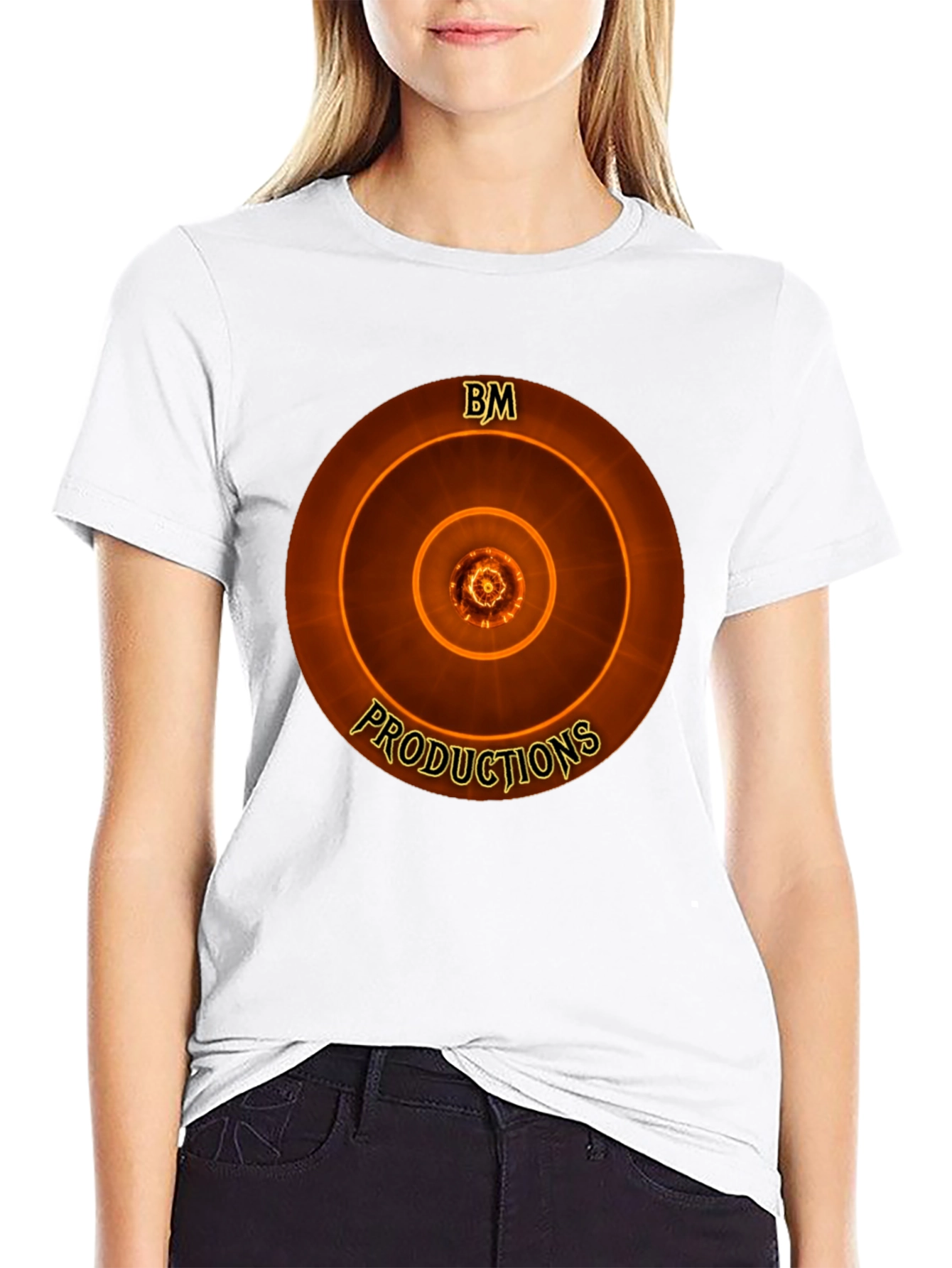 BM Productions Graphic Tee - Cool Concentric Circle Design