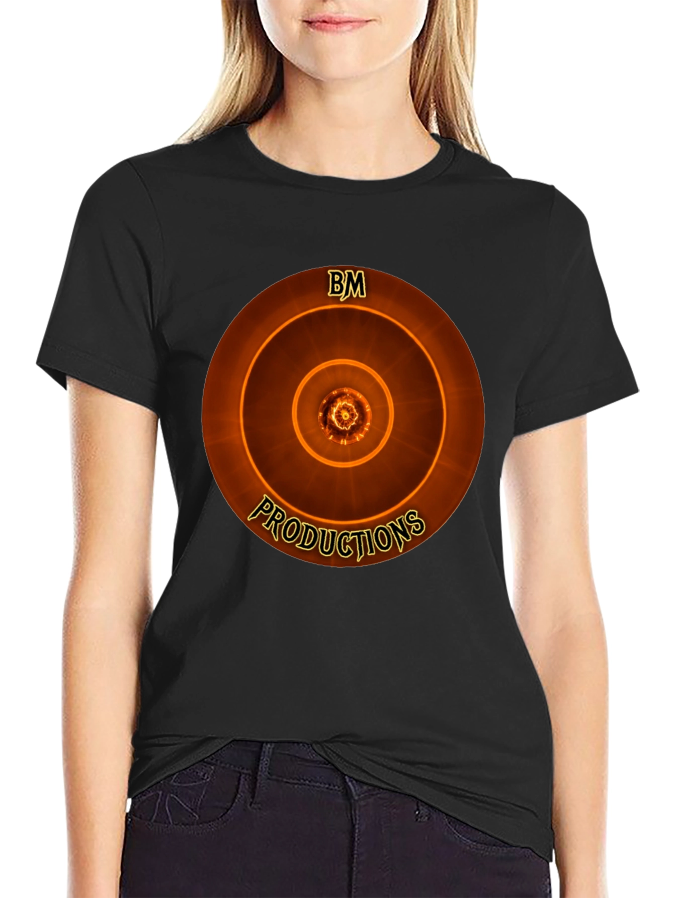 BM Productions Graphic Tee - Cool Concentric Circle Design