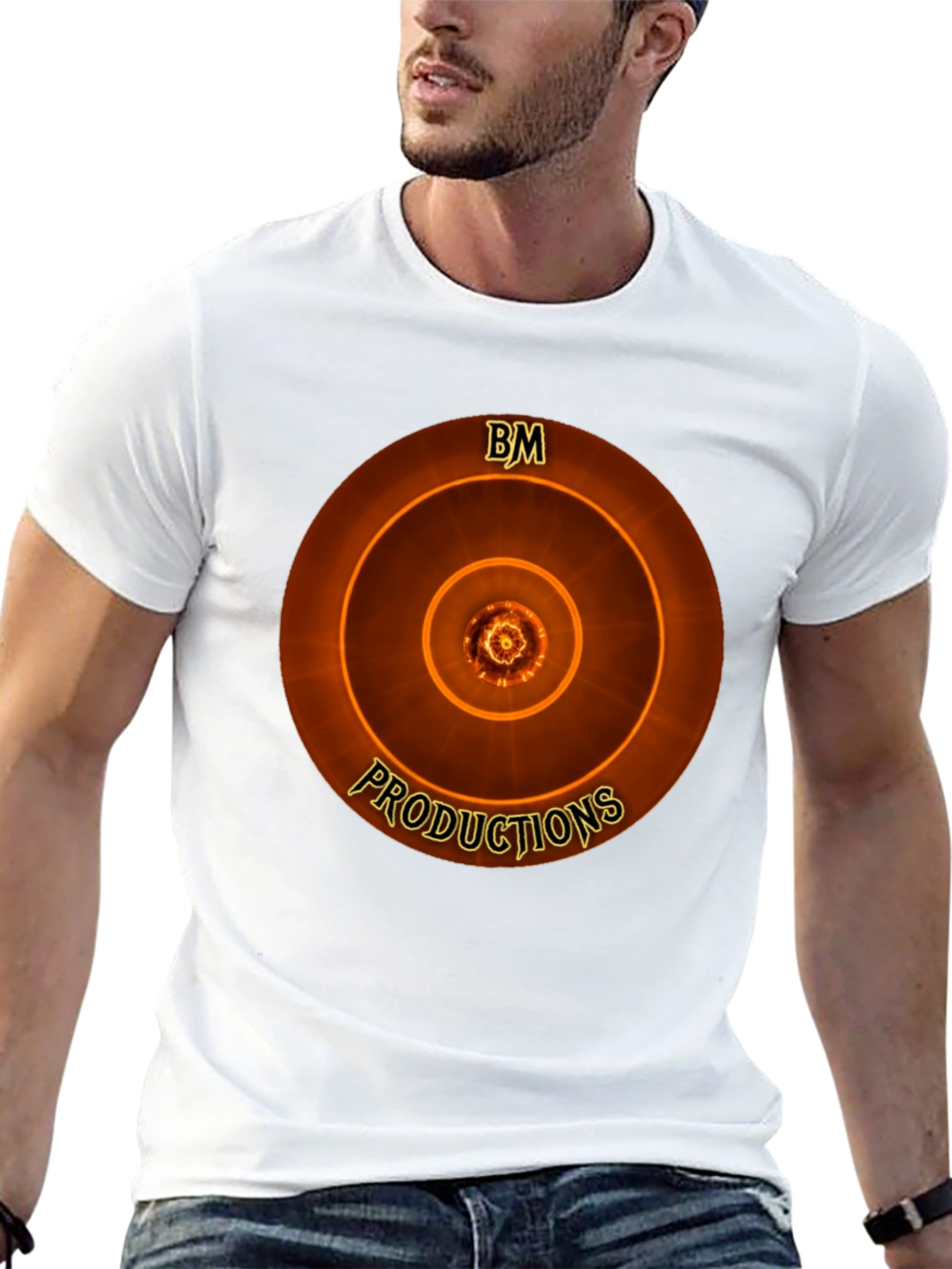 BM Productions Graphic Tee - Cool Concentric Circle Design