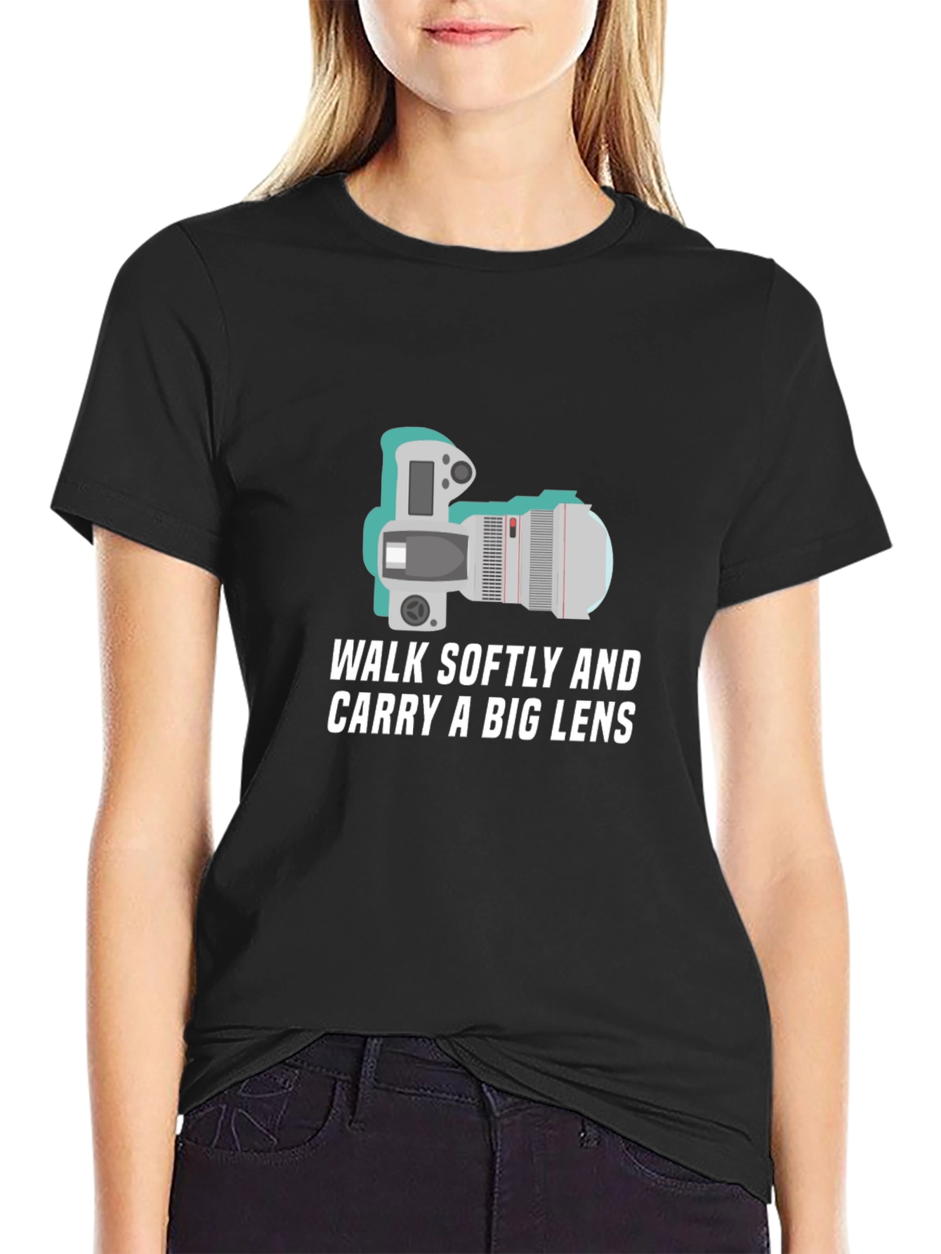 Walk Softly Big Lens Camera T-Shirt