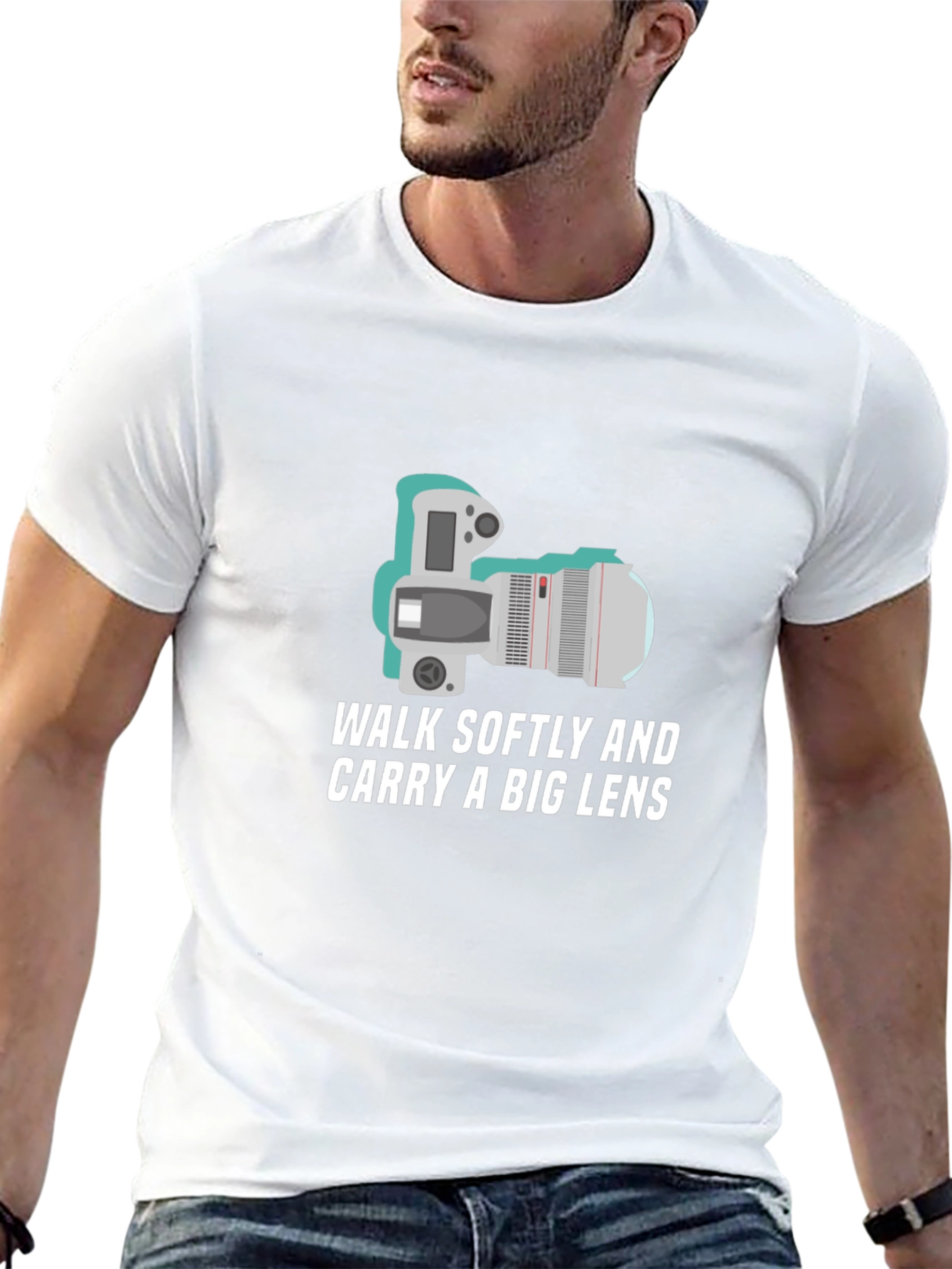 Walk Softly Big Lens Camera T-Shirt