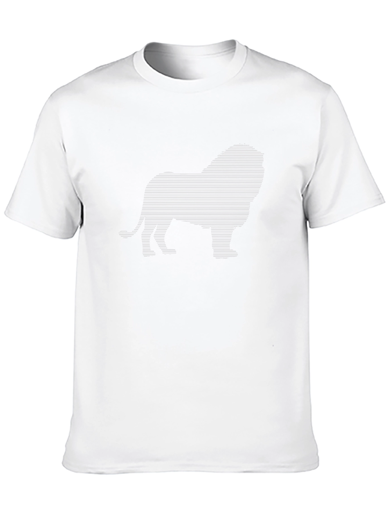Stripped Lion Graphic Tee - Black