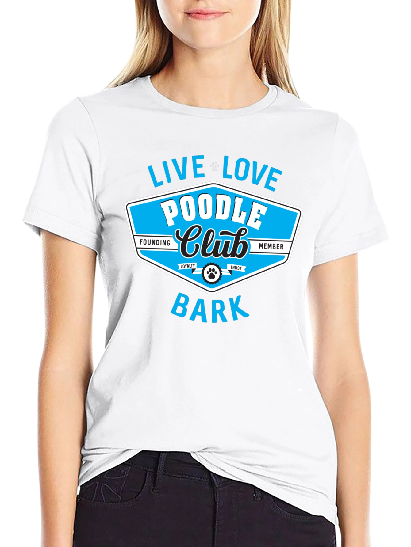 Poodle Club Black Graphic Tee
