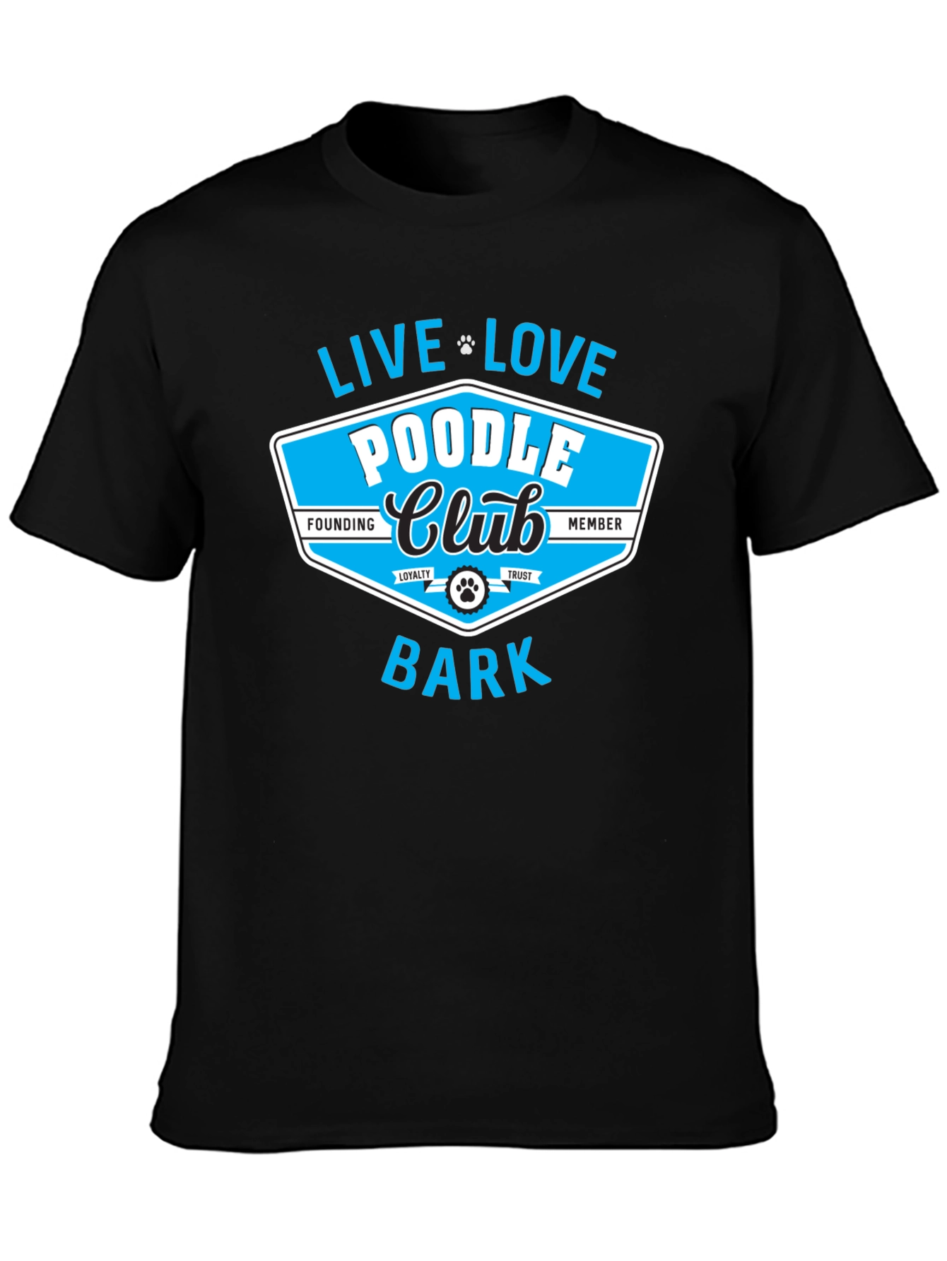 Poodle Club Black Graphic Tee