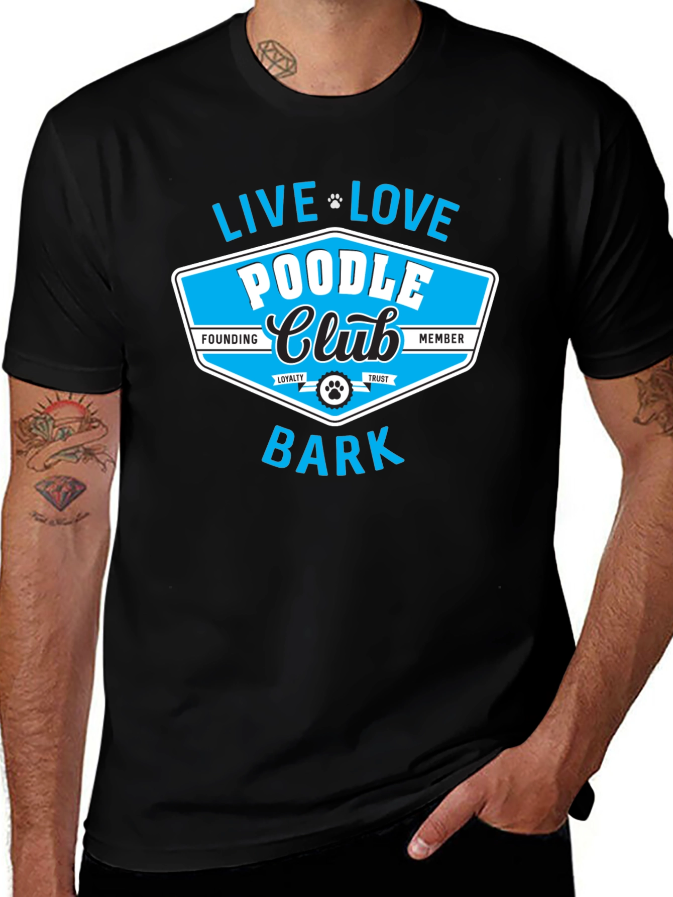 Poodle Club Black Graphic Tee