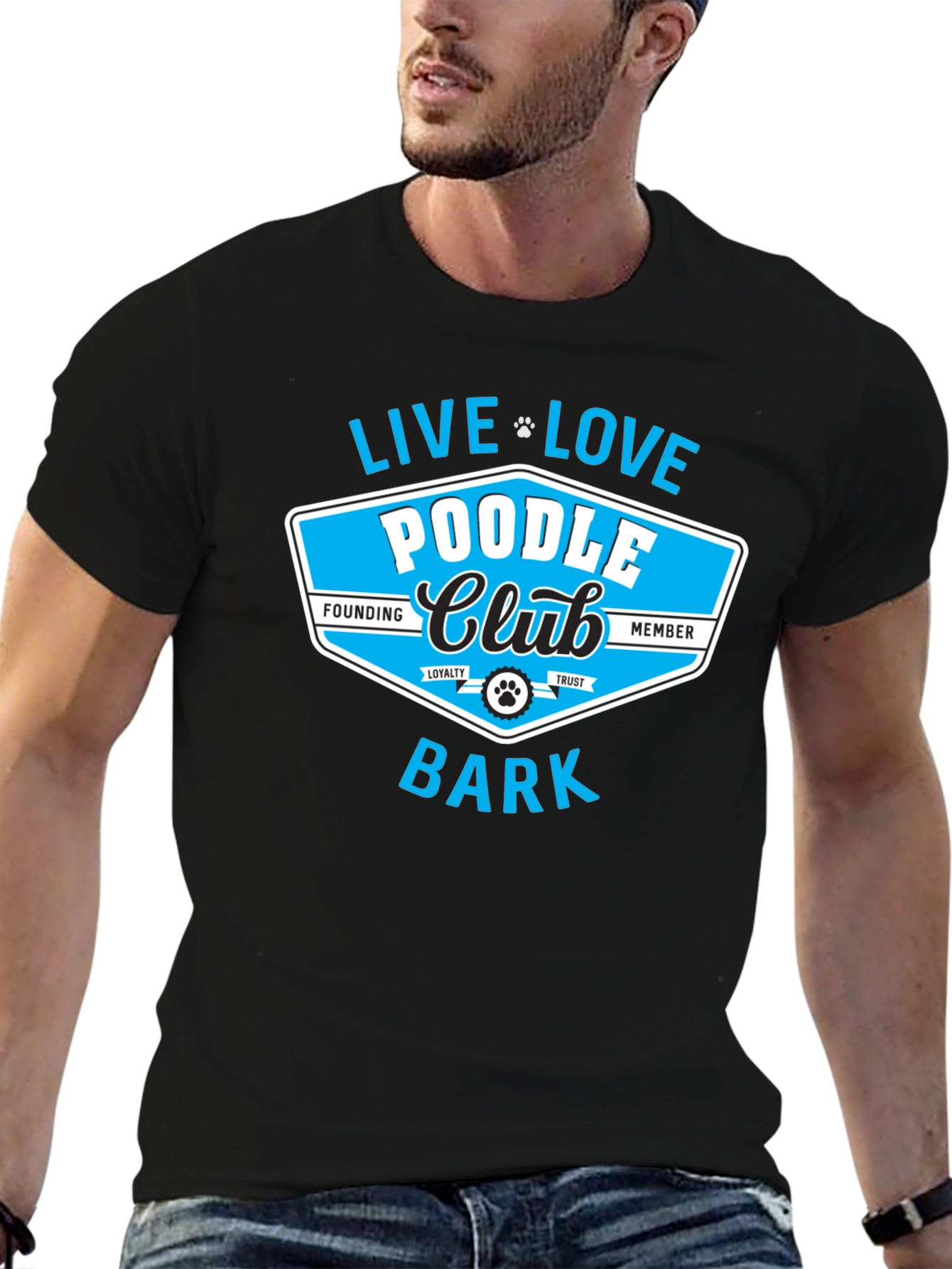 Poodle Club Black Graphic Tee