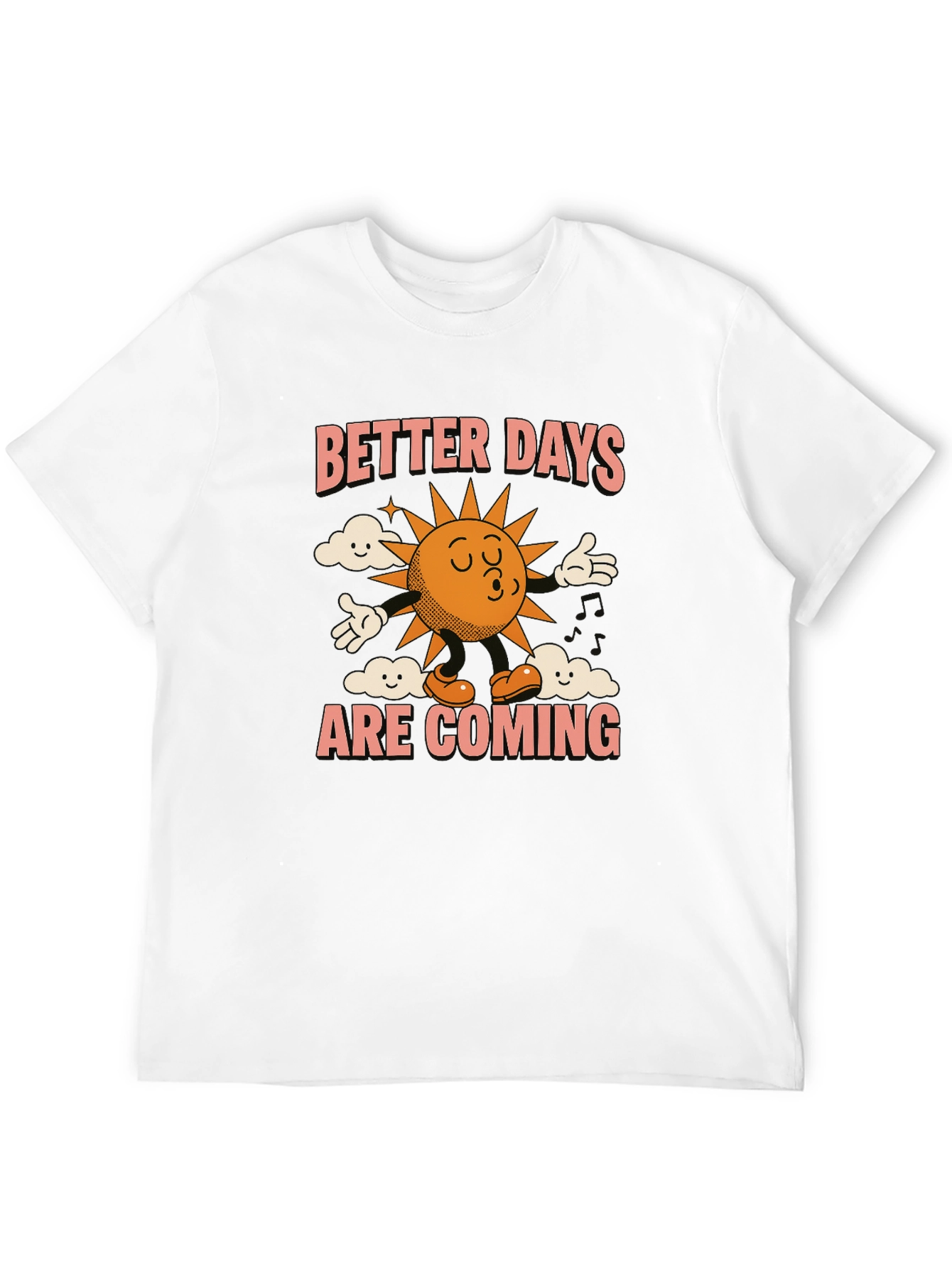 Better Days Graphic Tee - Retro Sun Design