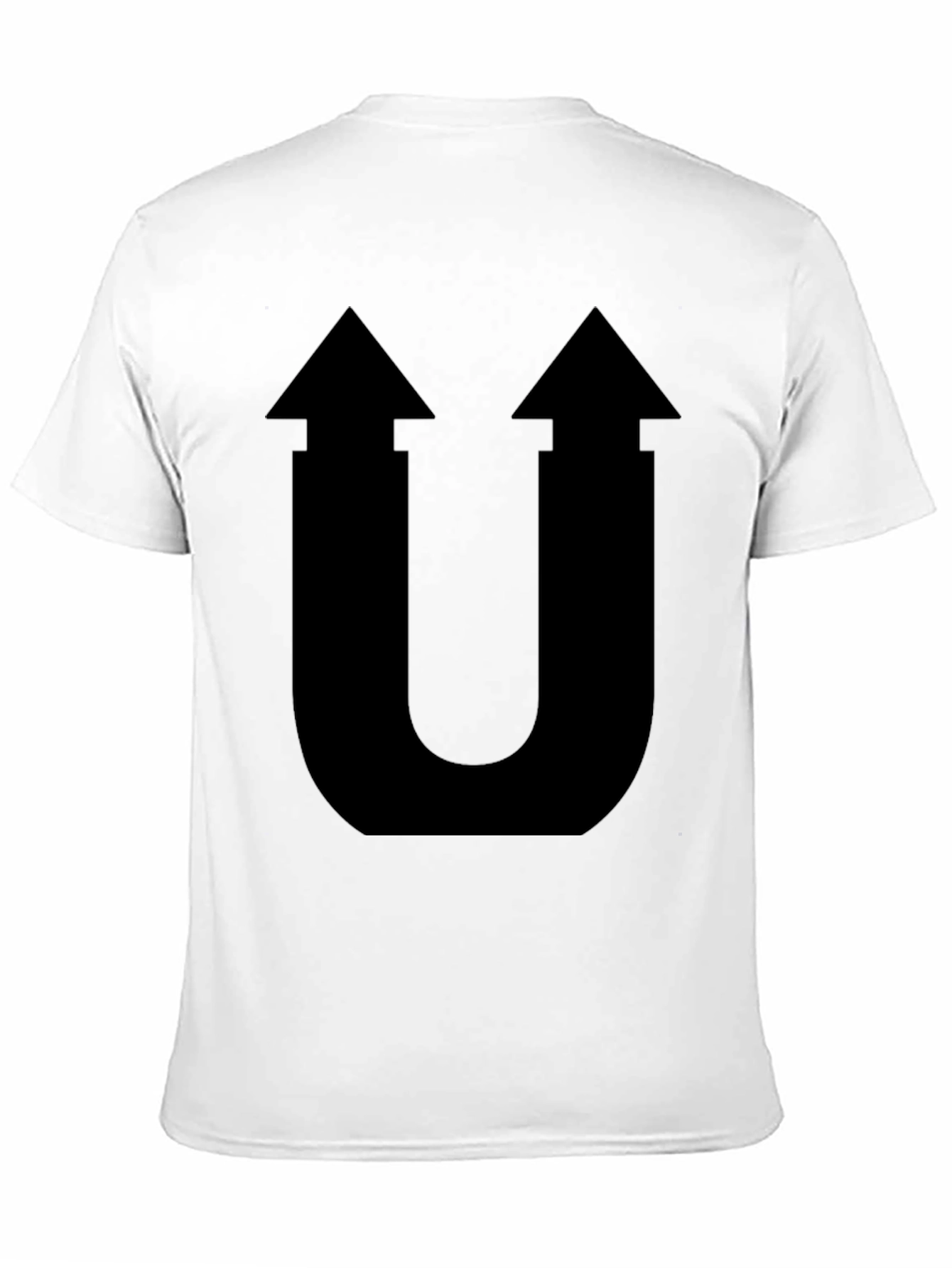 Bold Arrow U Graphic Black T-Shirt