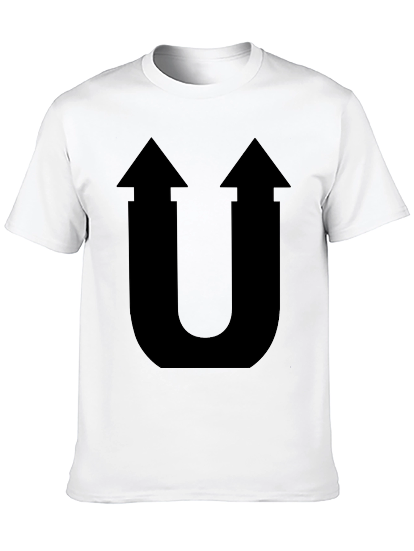 Bold Arrow U Graphic Black T-Shirt