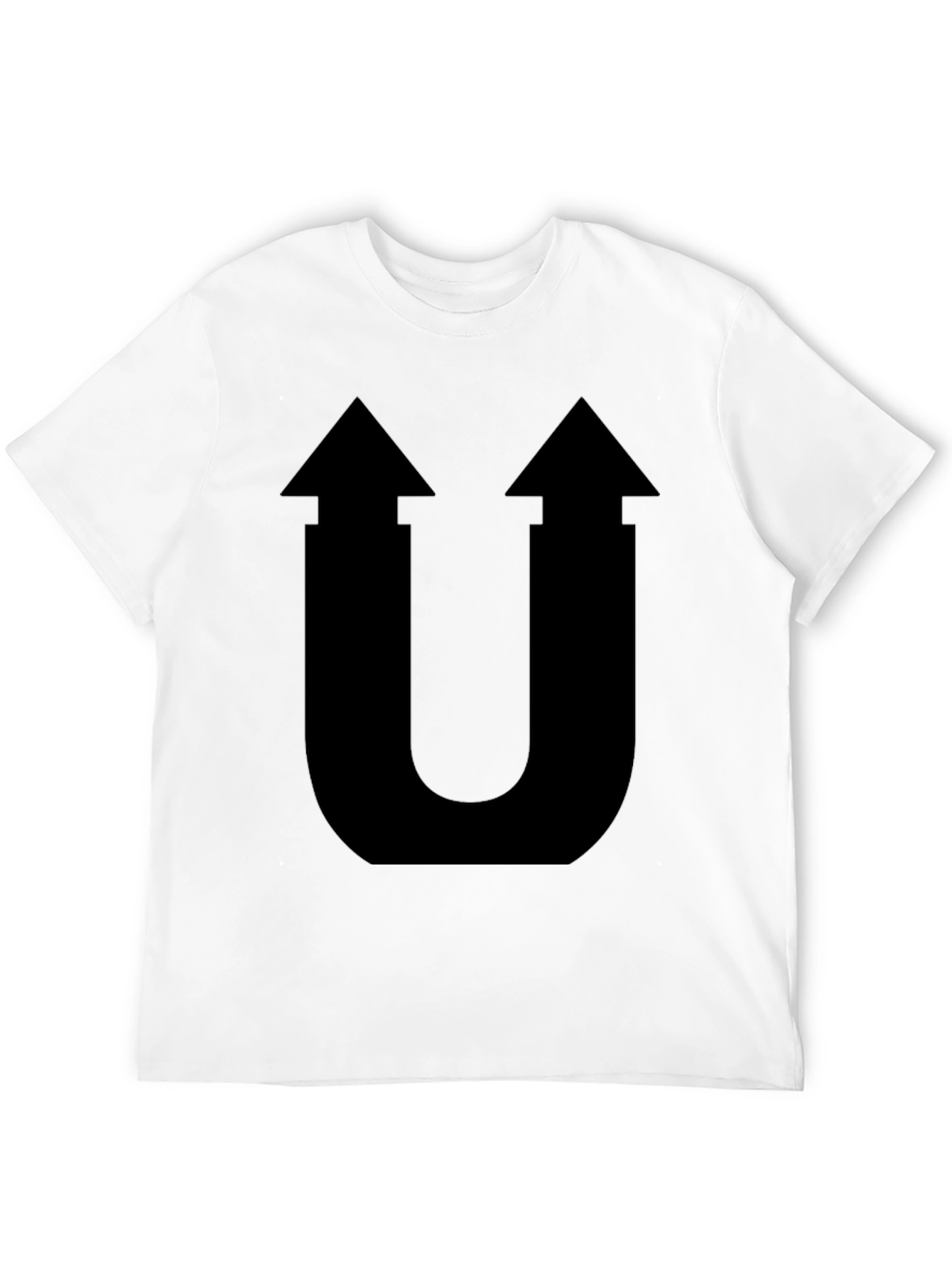 Bold Arrow U Graphic Black T-Shirt
