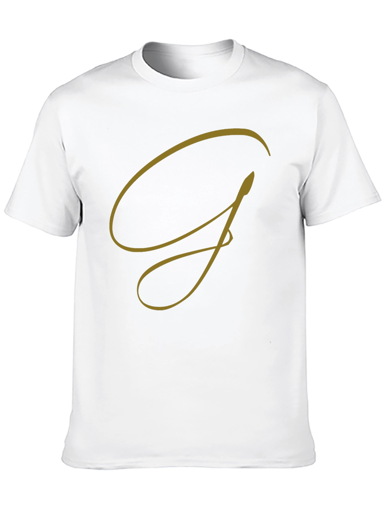 Elegant G Graphic Tee - Stylish Black Cotton T-Shirt
