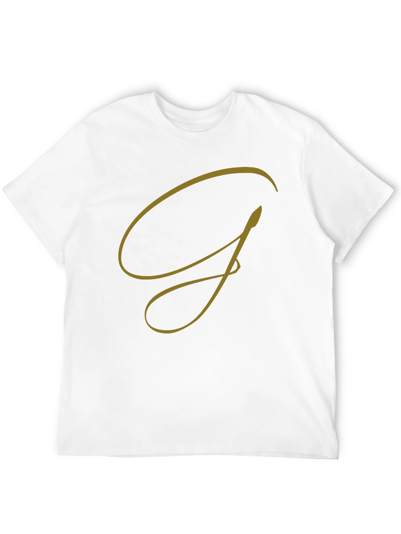 Elegant G Graphic Tee - Stylish Black Cotton T-Shirt