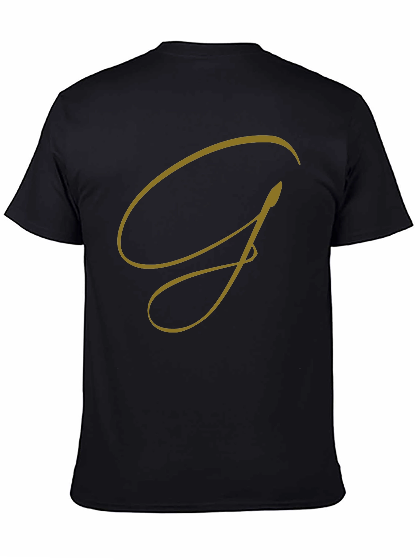 Elegant G Graphic Tee - Stylish Black Cotton T-Shirt