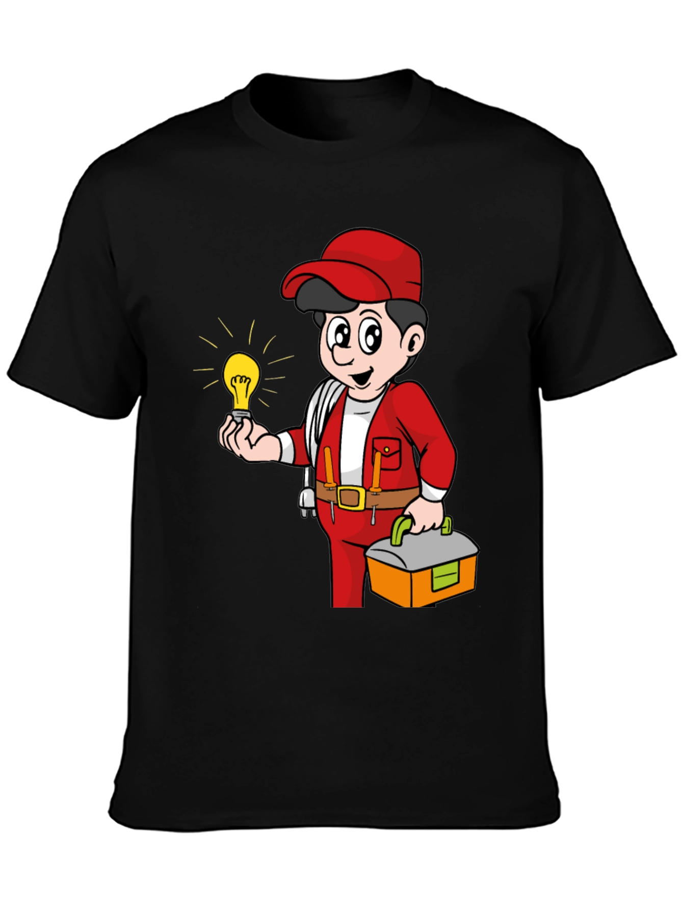 Electrician Cartoon Graphic Tee