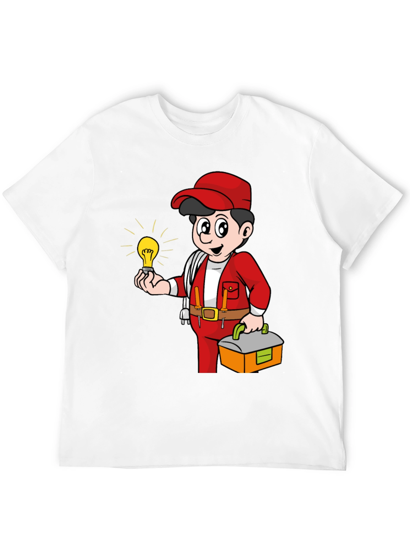 Electrician Cartoon Graphic Tee