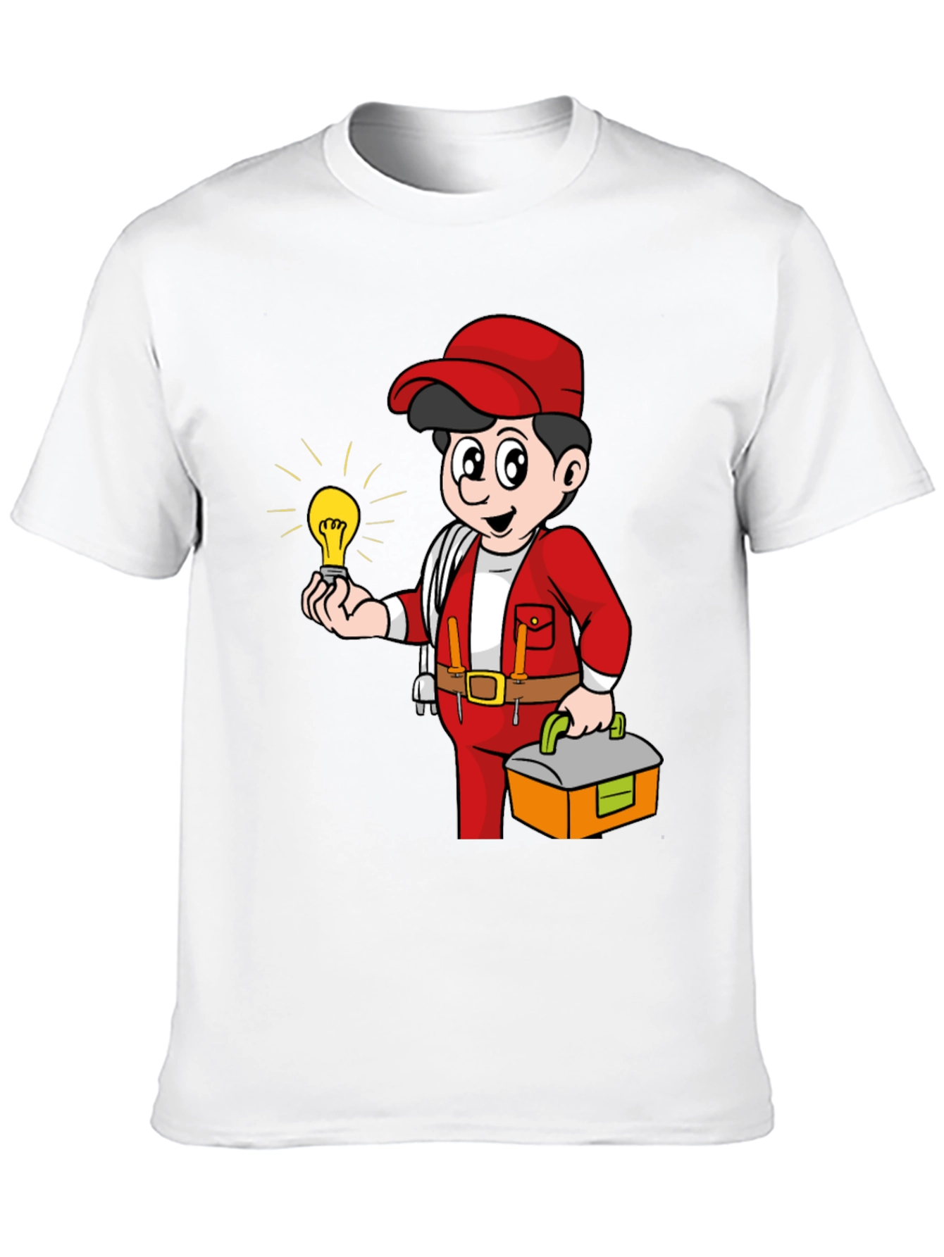 Electrician Cartoon Graphic Tee