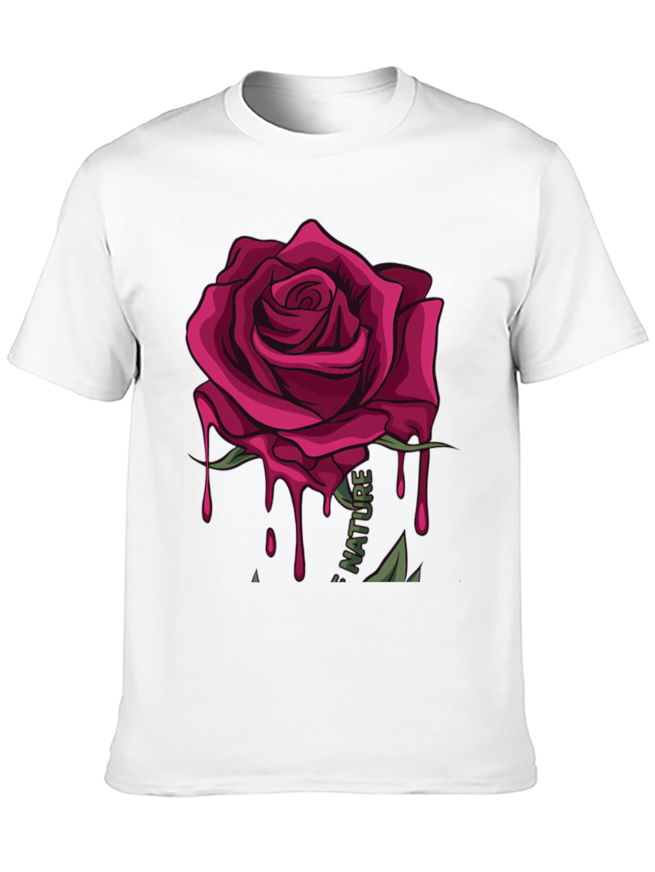 Mens Rose Graphic Print T-Shirt