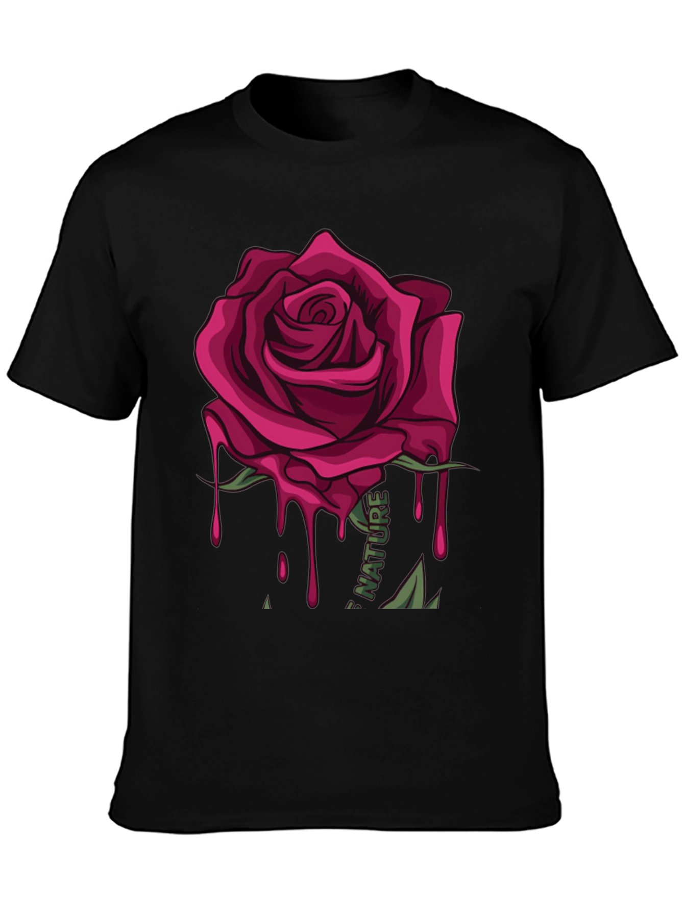 Mens Rose Graphic Print T-Shirt