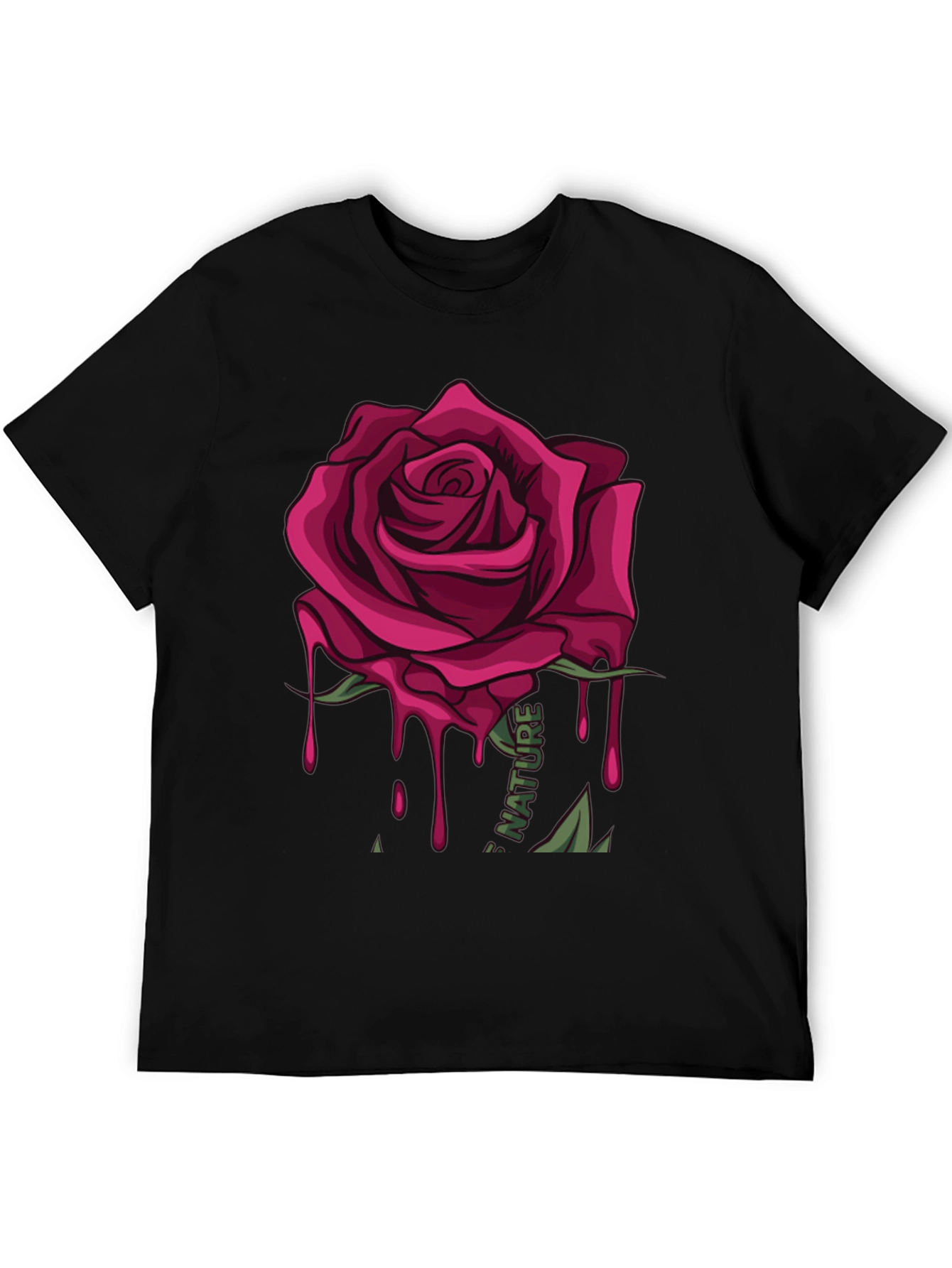 Mens Rose Graphic Print T-Shirt