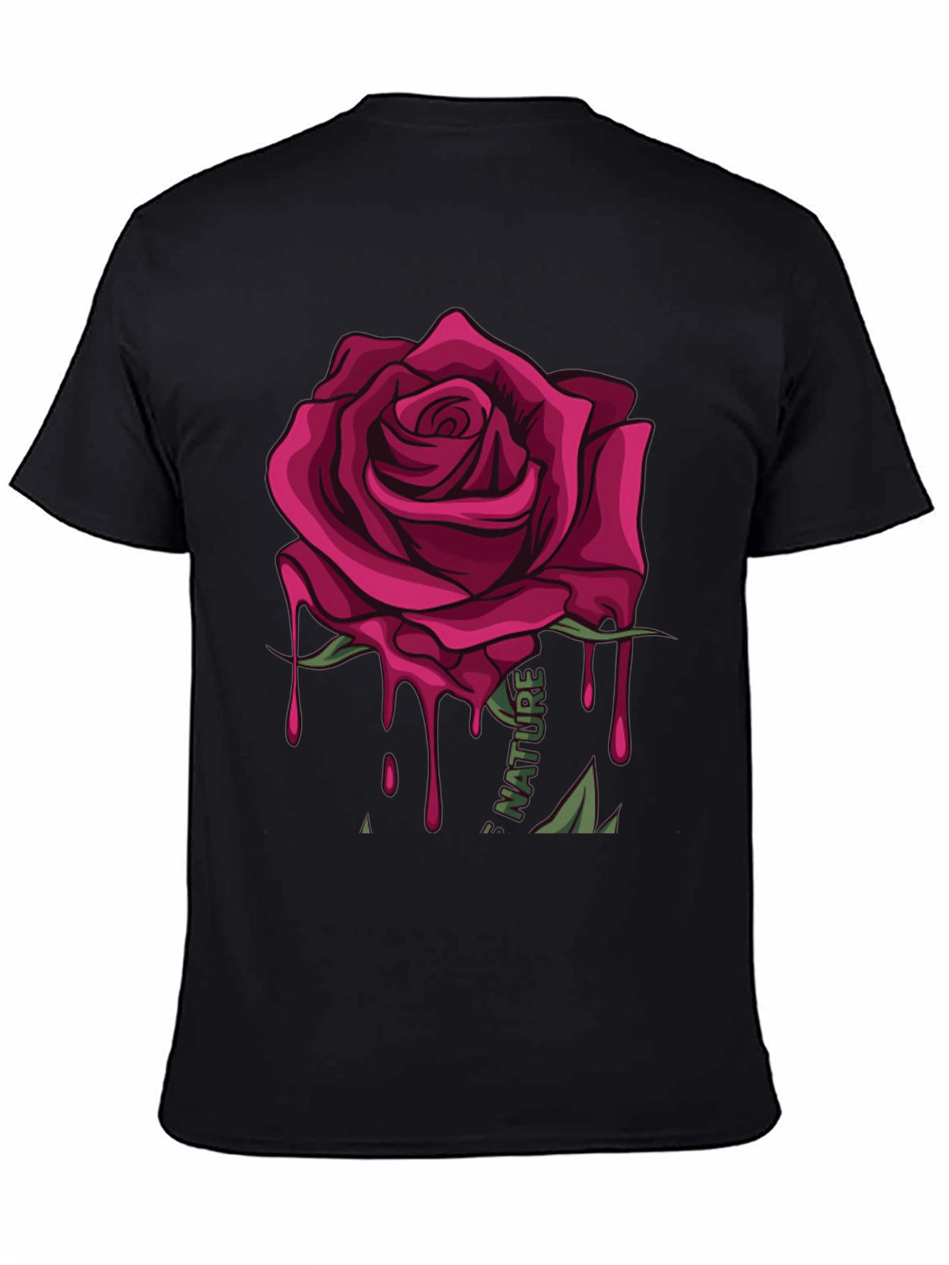 Mens Rose Graphic Print T-Shirt