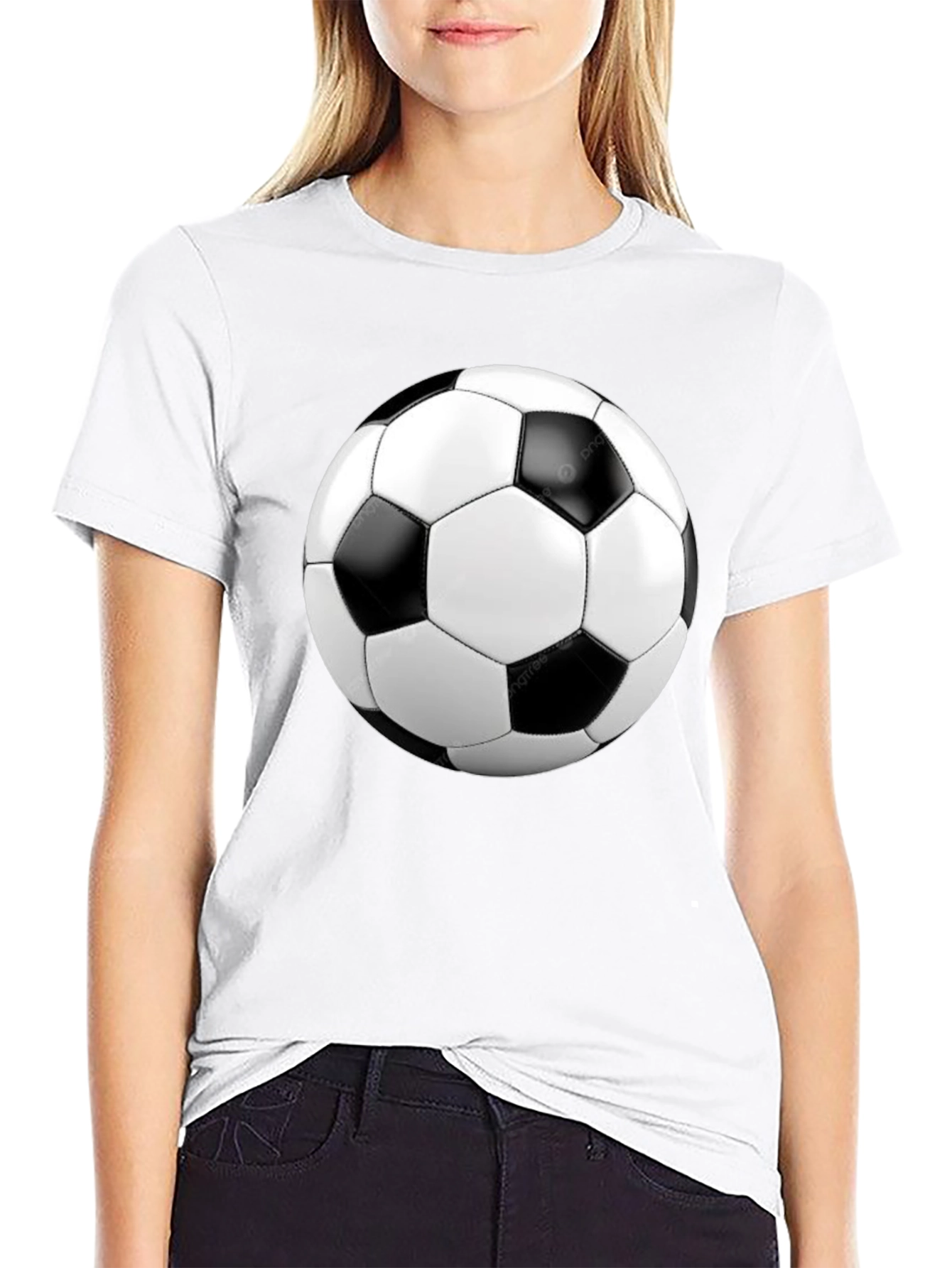 Soccer Ball Graphic Black T-Shirt