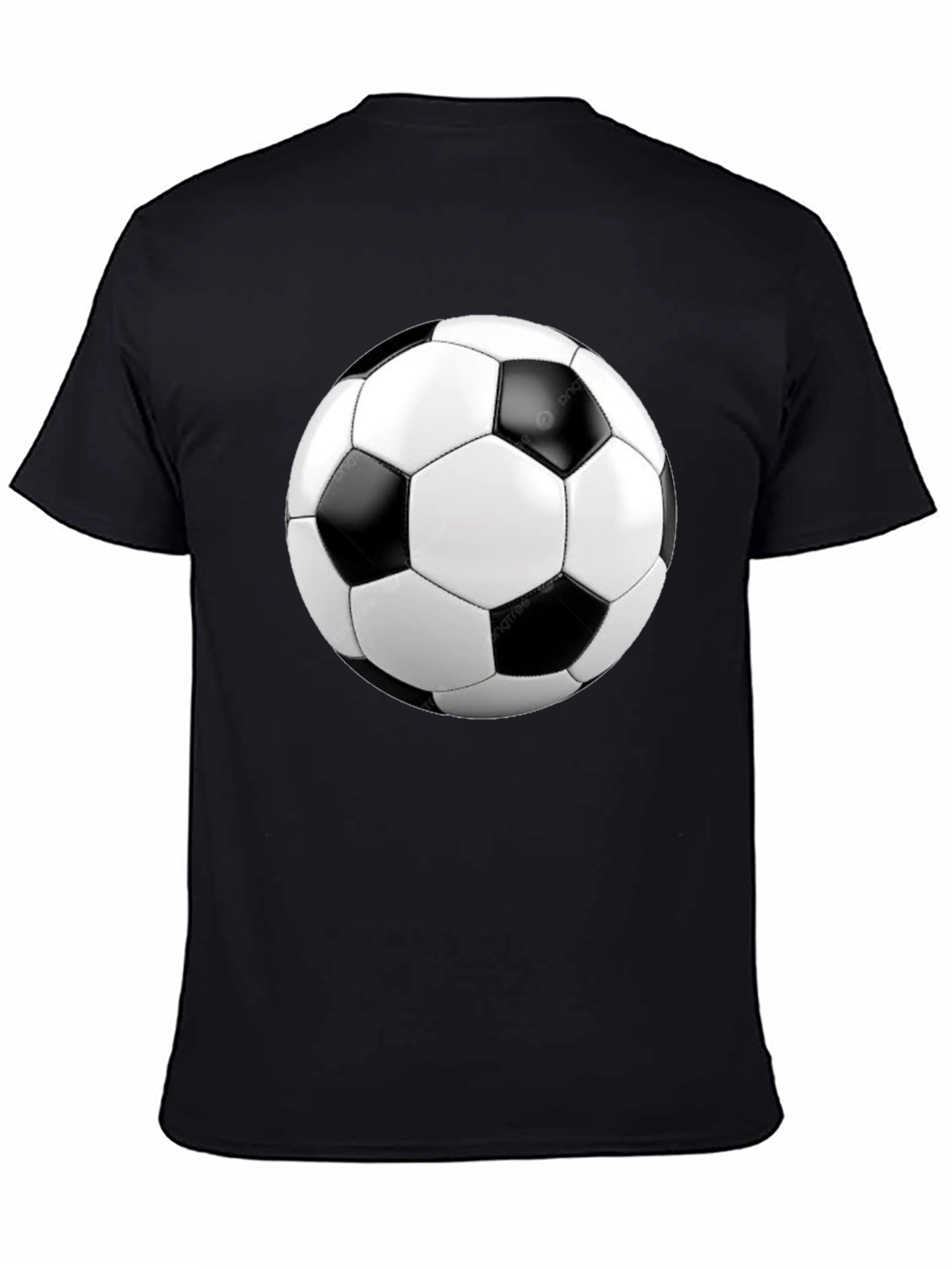 Soccer Ball Graphic Black T-Shirt