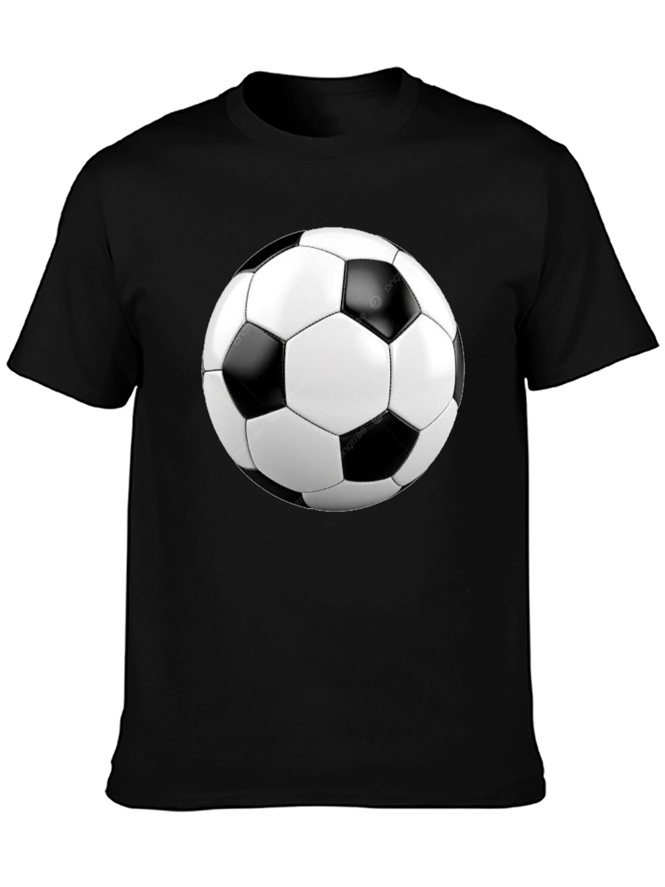 Soccer Ball Graphic Black T-Shirt