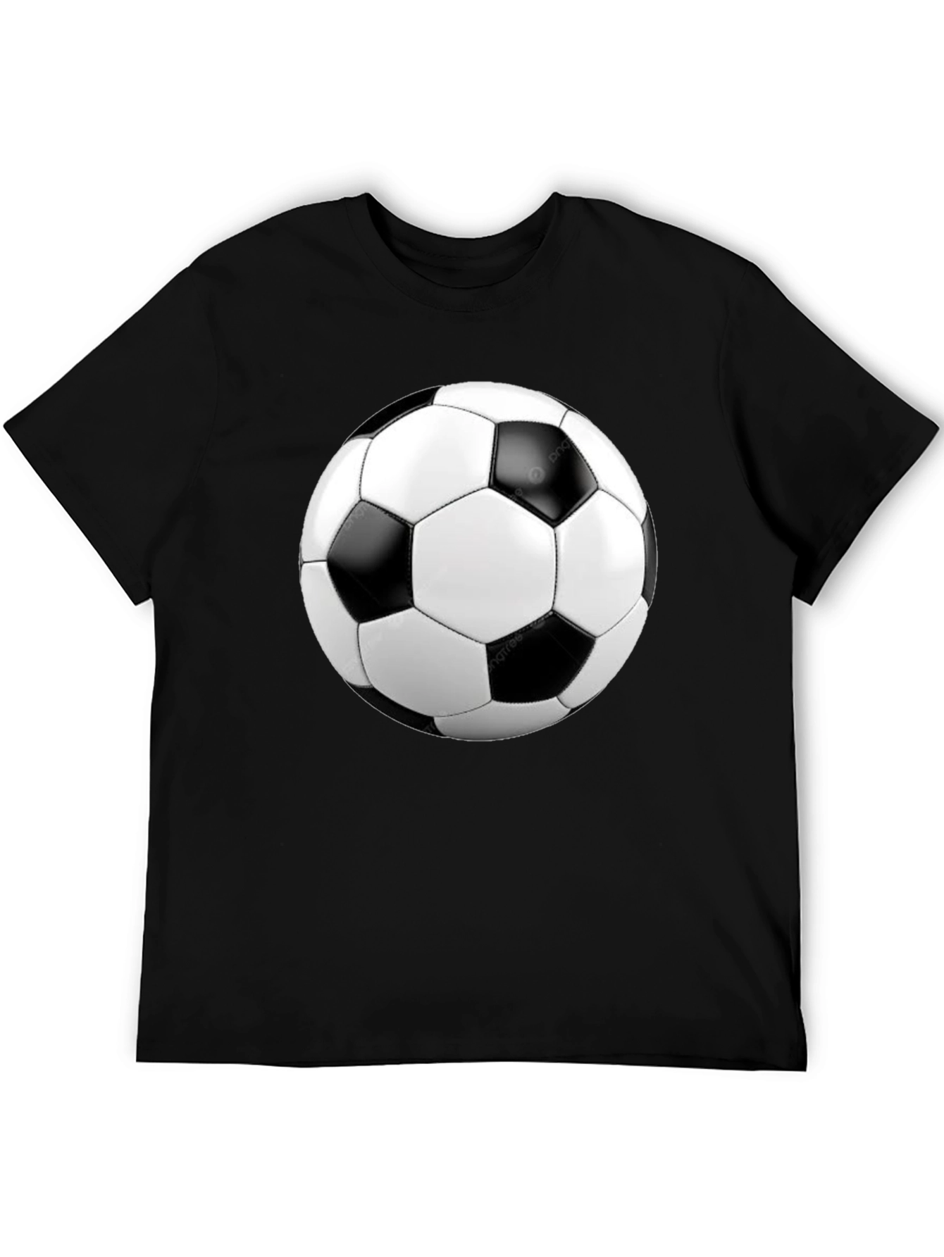 Soccer Ball Graphic Black T-Shirt