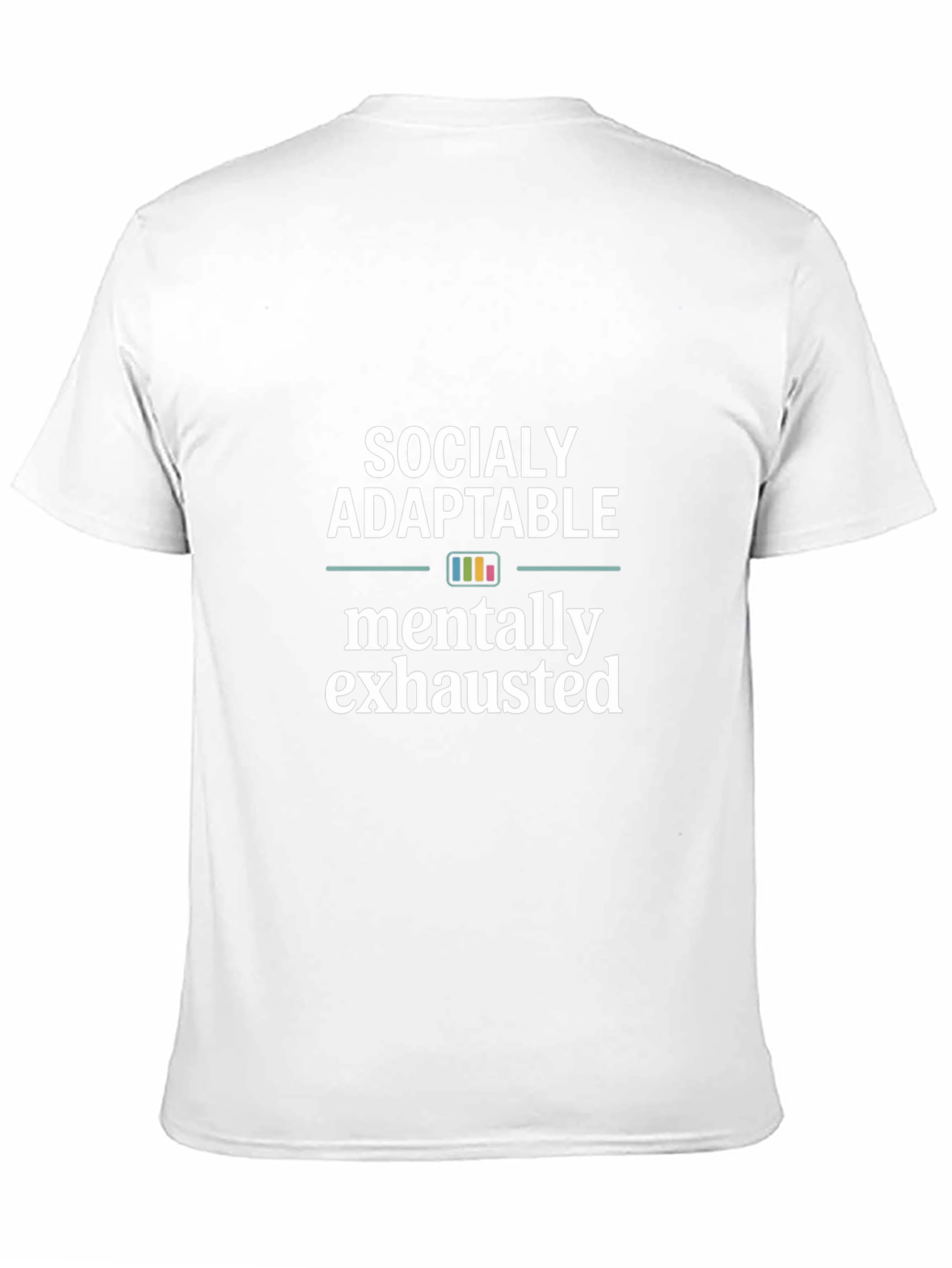 Socially Adaptable Mentally Exhausted Black T-Shirt