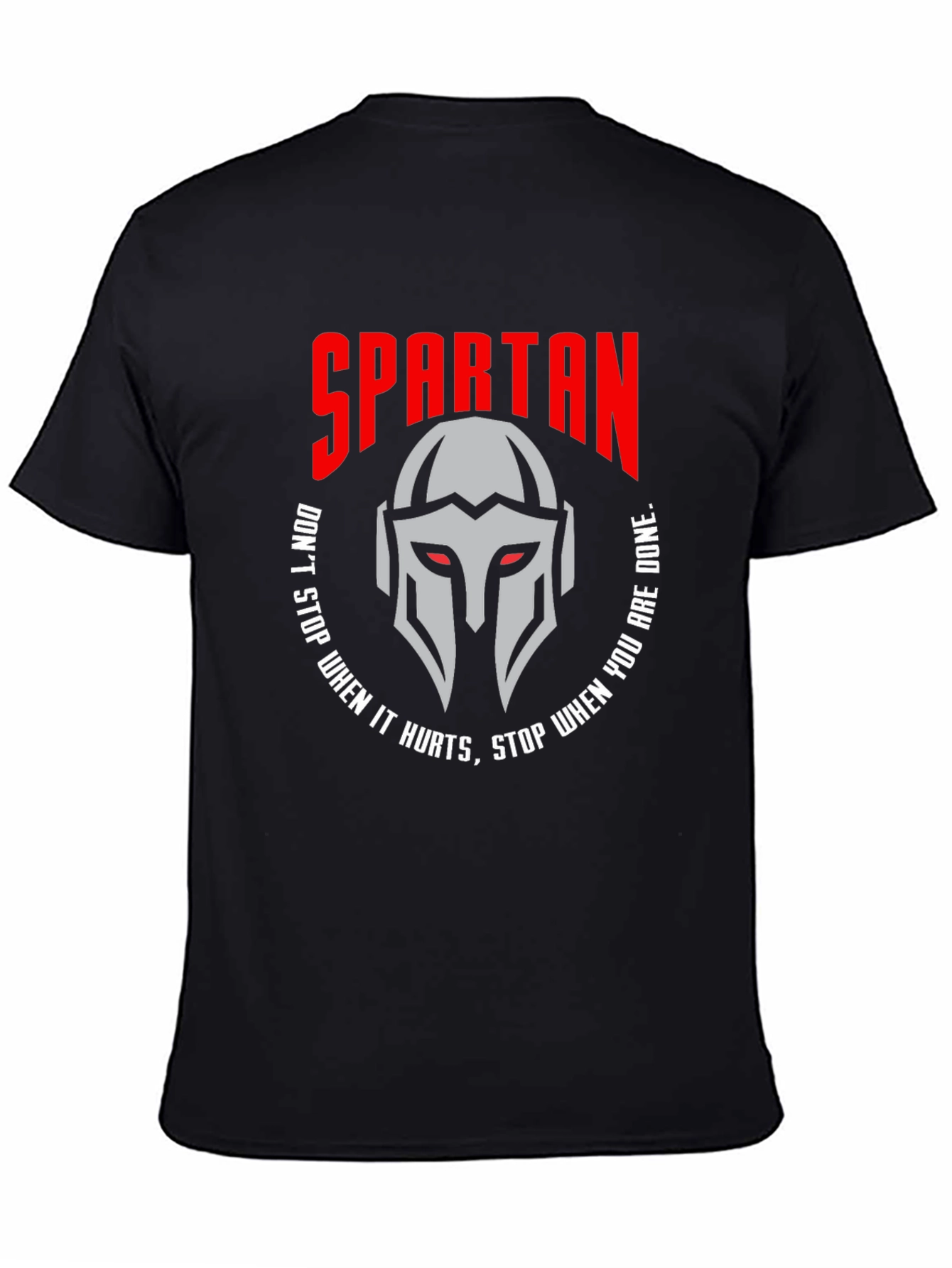 Spartan Helmet Graphic T-Shirt - Motivational Design