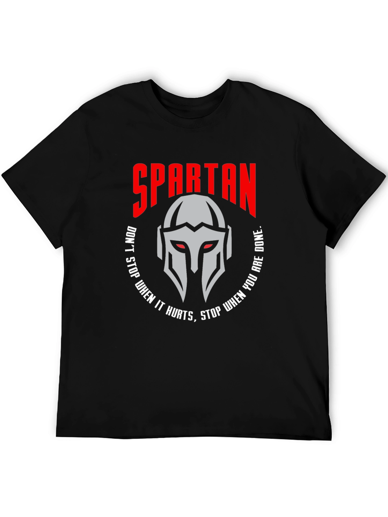Spartan Helmet Graphic T-Shirt - Motivational Design