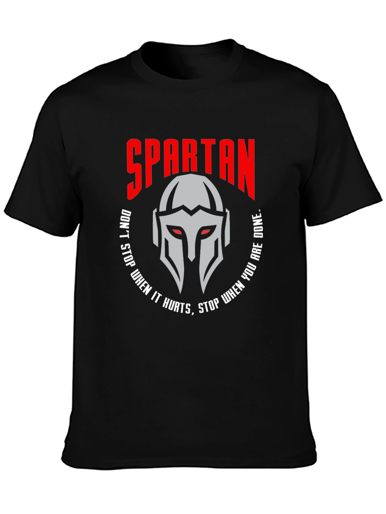 Spartan Helmet Graphic T-Shirt - Motivational Design