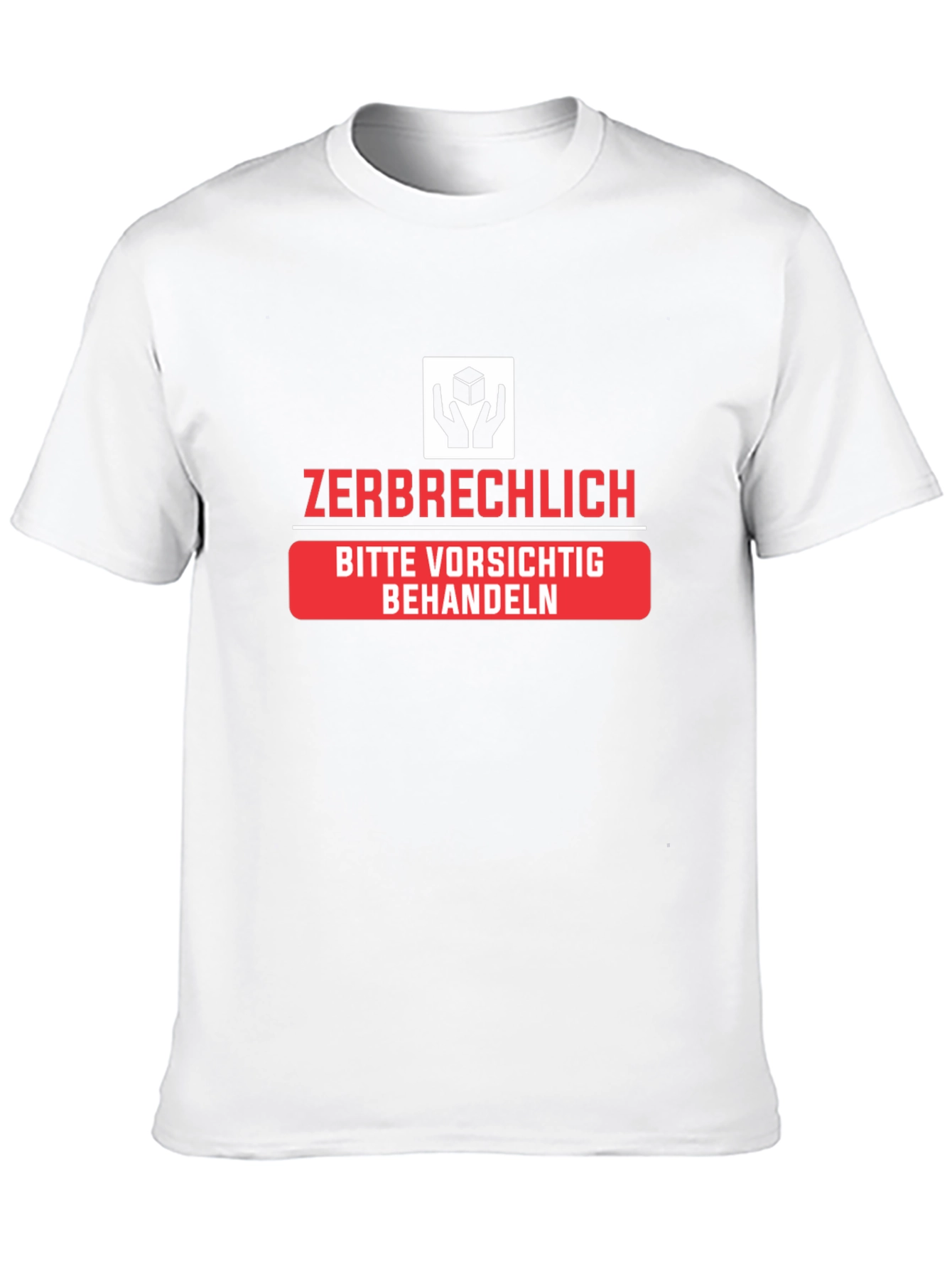Zerbrechlich Handle with Care Black T-Shirt