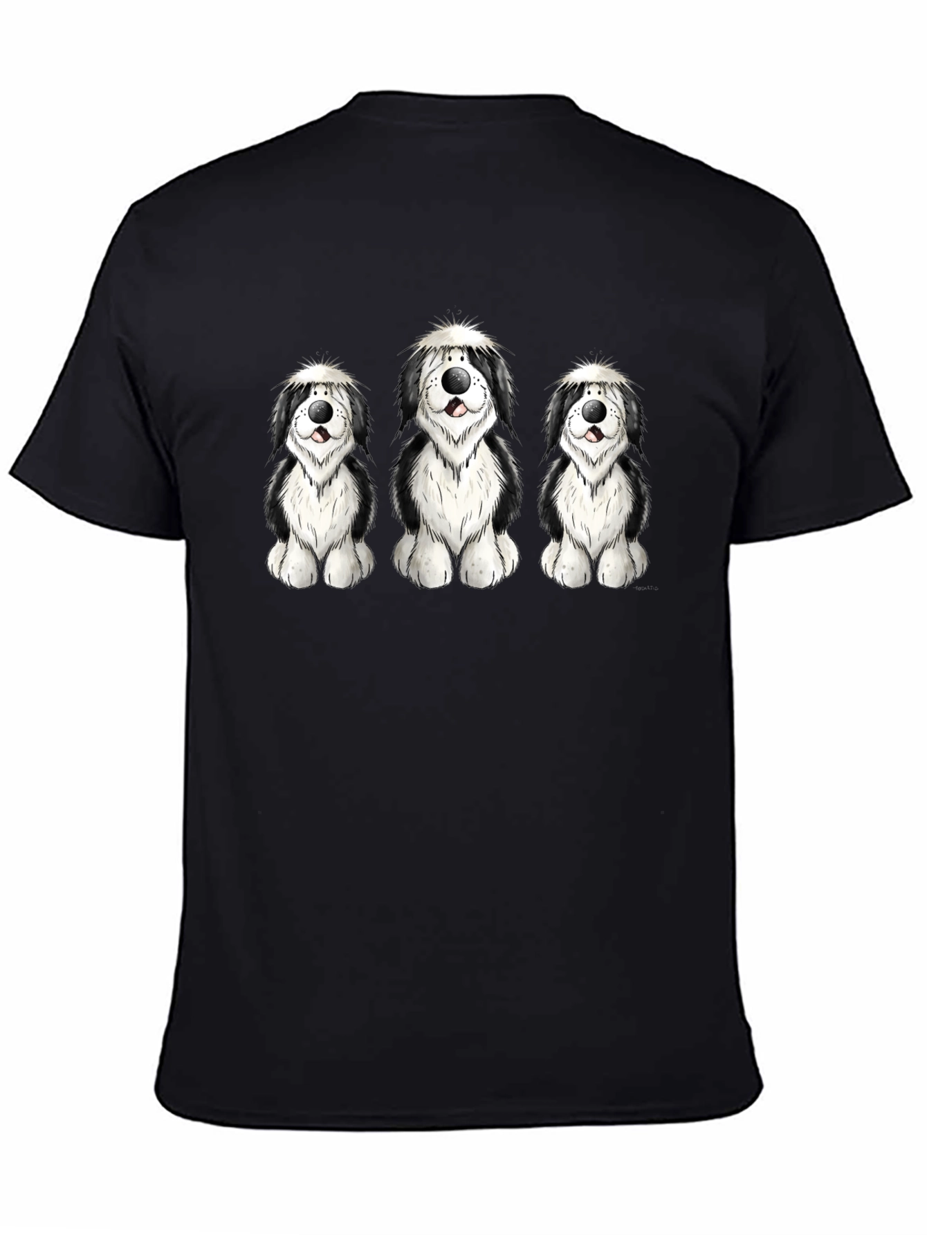 Cartoon Sheepdog T-Shirt: Cute Dog Lover Tee