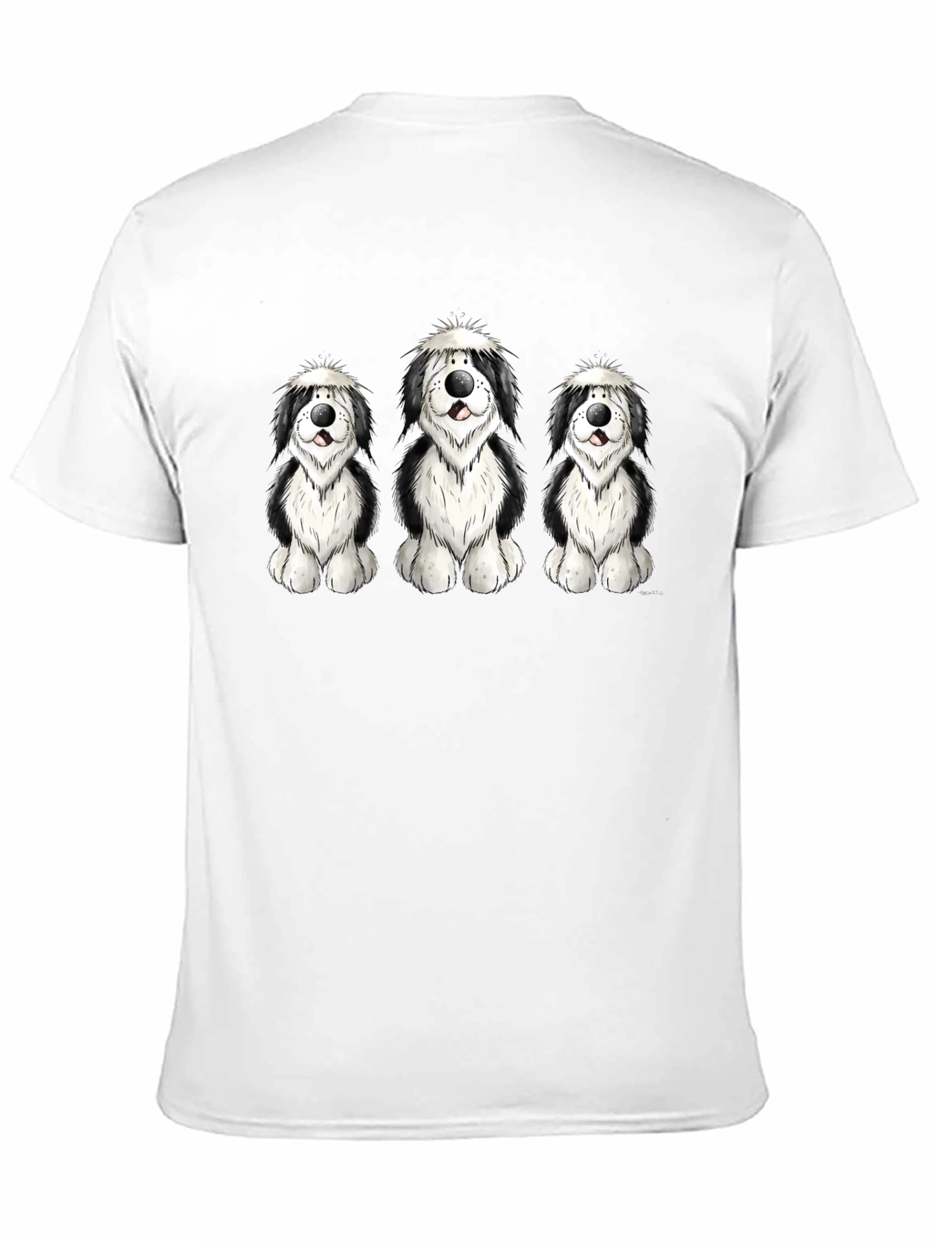 Cartoon Sheepdog T-Shirt: Cute Dog Lover Tee