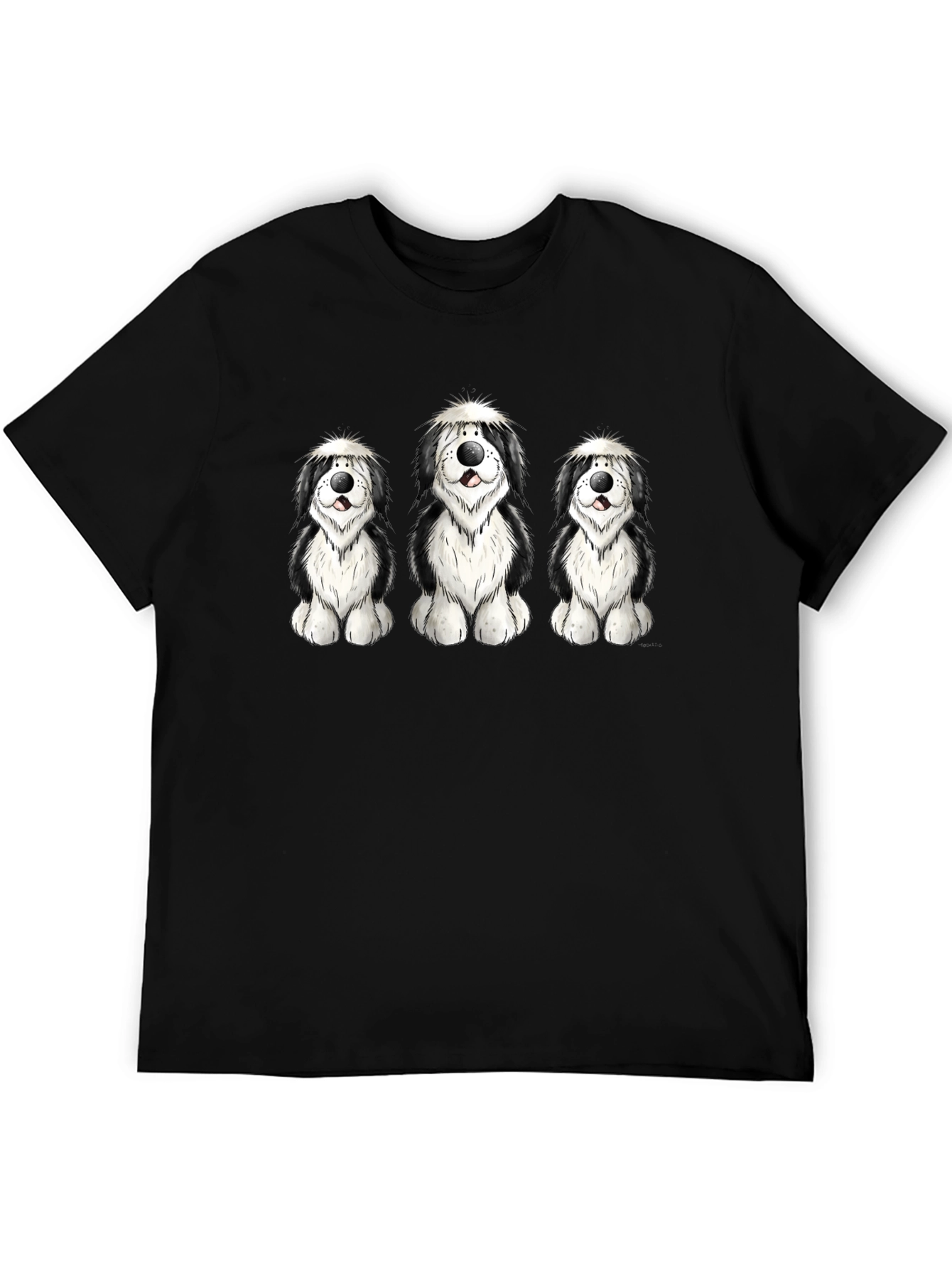Cartoon Sheepdog T-Shirt: Cute Dog Lover Tee