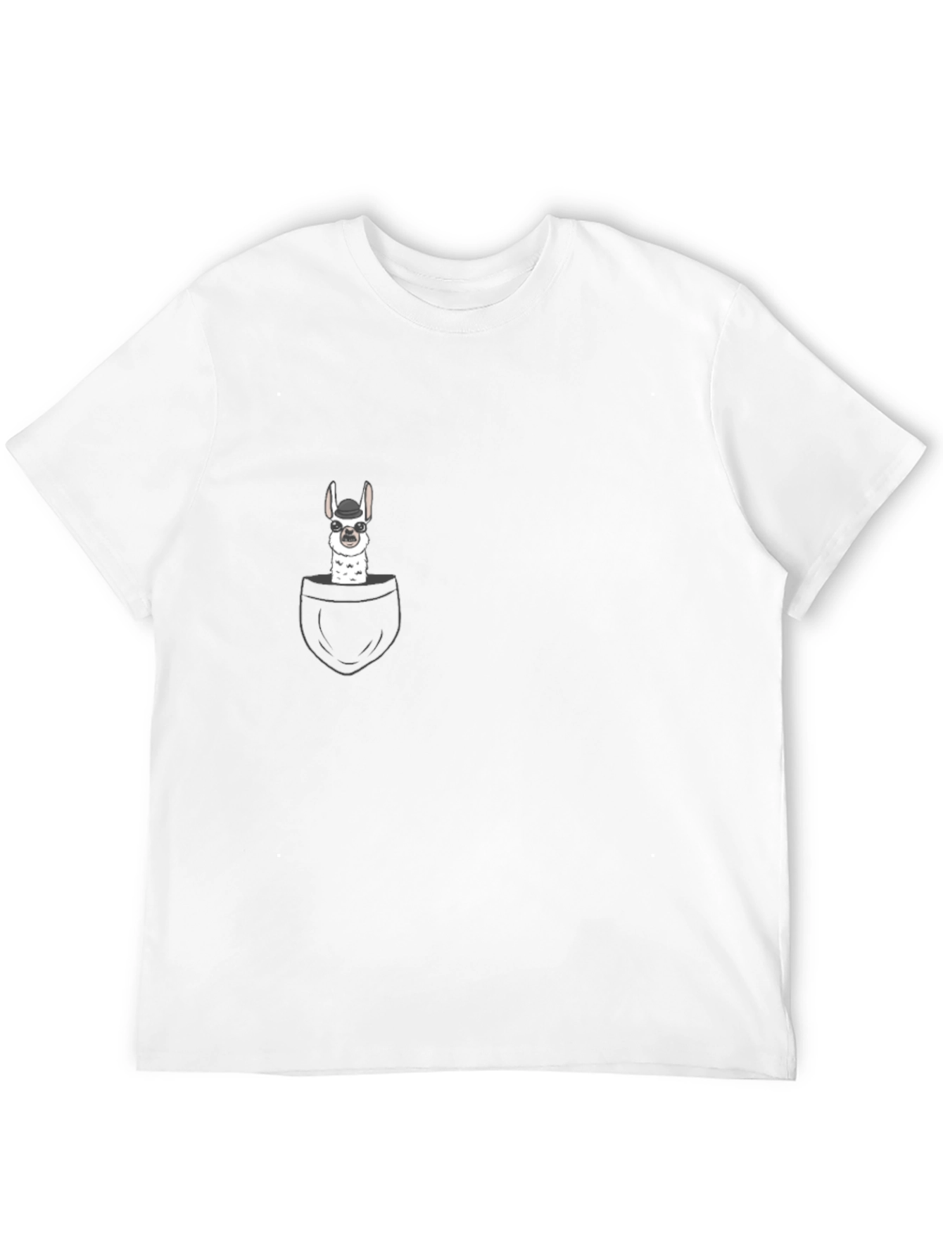Llama in Pocket Graphic T-Shirt - Quirky Casual Wear